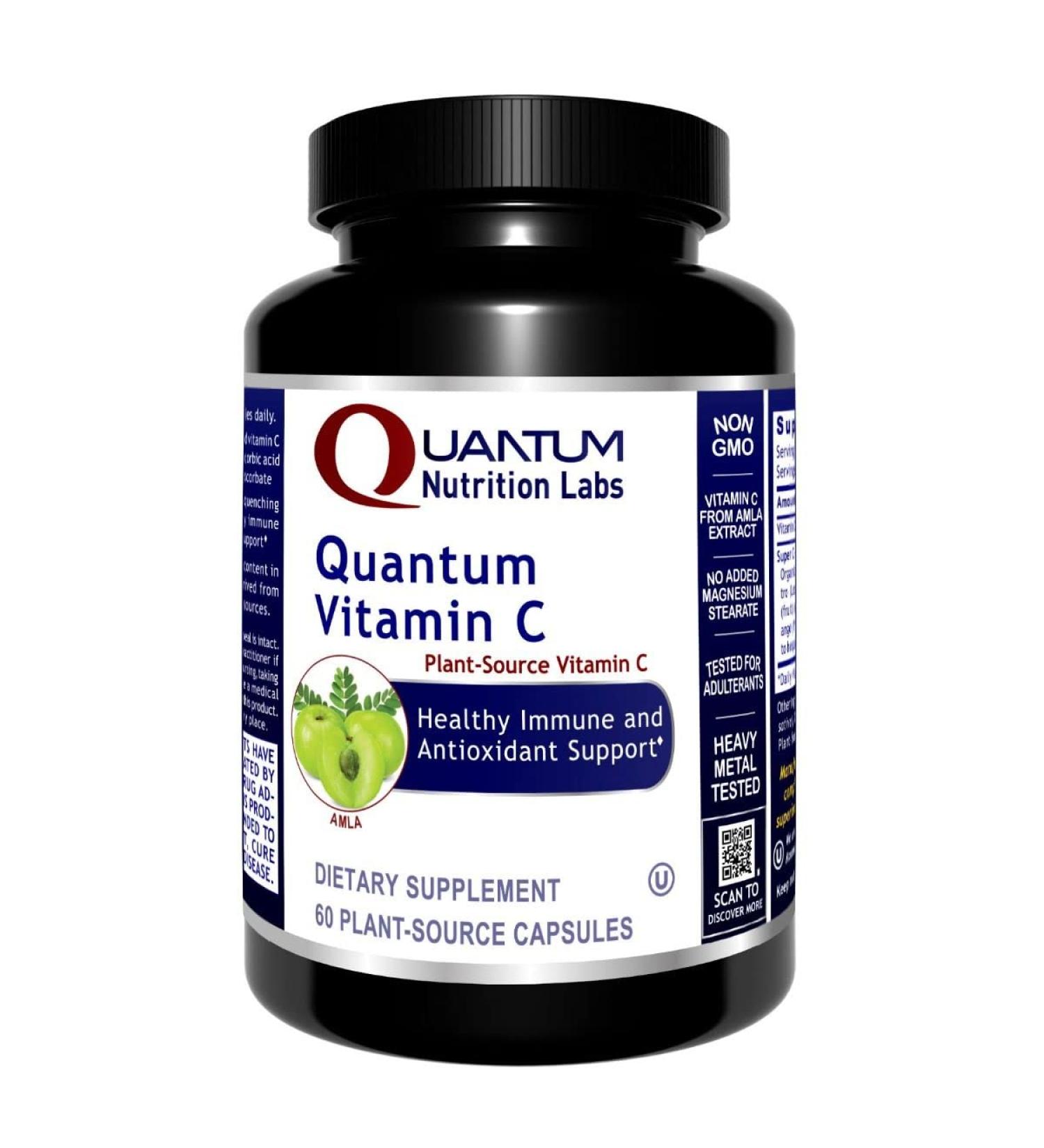 Quantum Vitamin C Capsules - Plant-Based C-Pro Blend for Immune Support - 60 Capsules - Buy Online on GoSupps.com