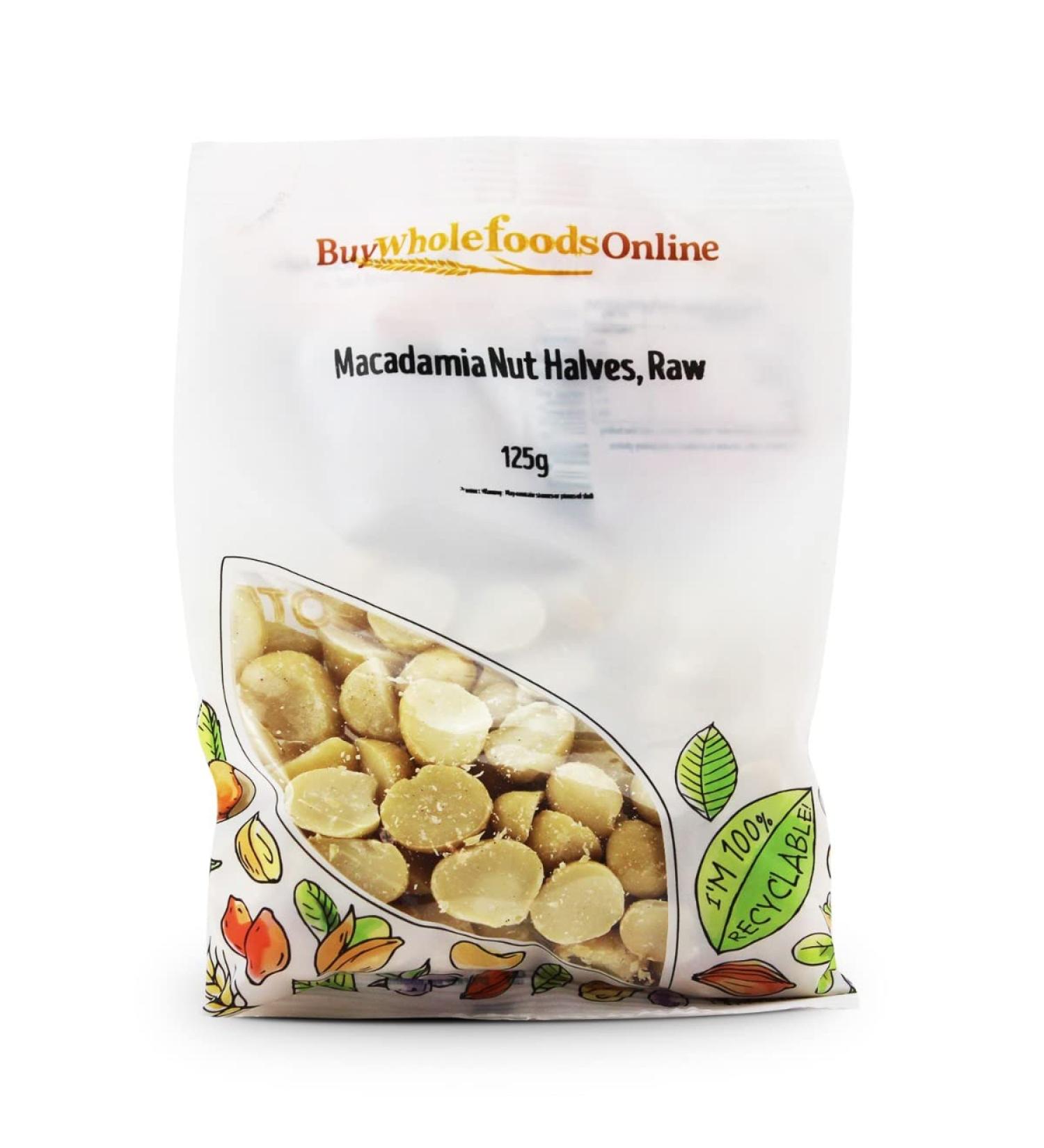 Macadamia Nut Halves Raw 125g (BWFO)