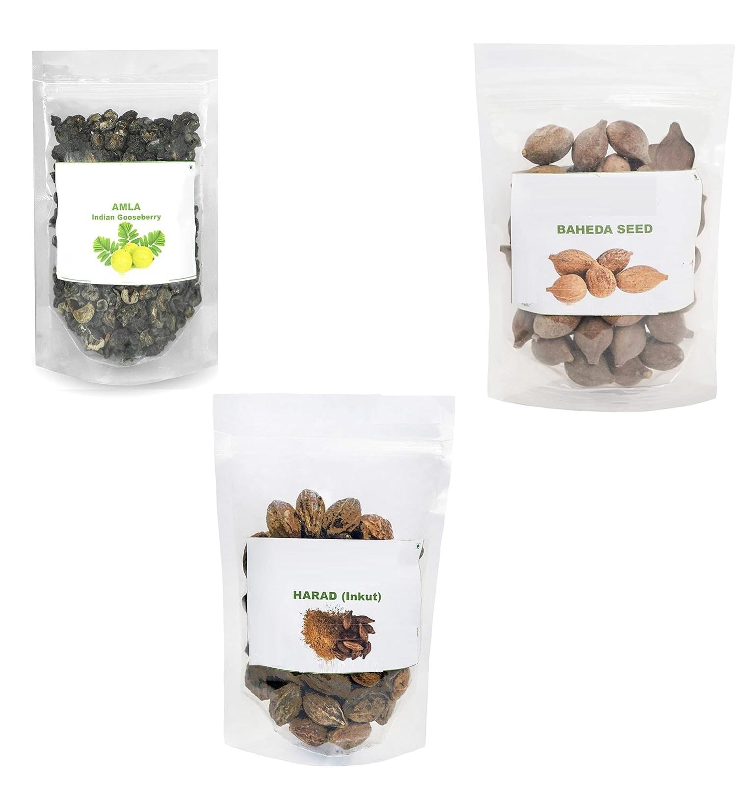 NN Dry Amla Baheda Harad combo Triphala Raw 150 Grams 50 gr each 111 Ratio for Digestion Weight loss Hair growth Skin care - Buy Online on GoSupps.com