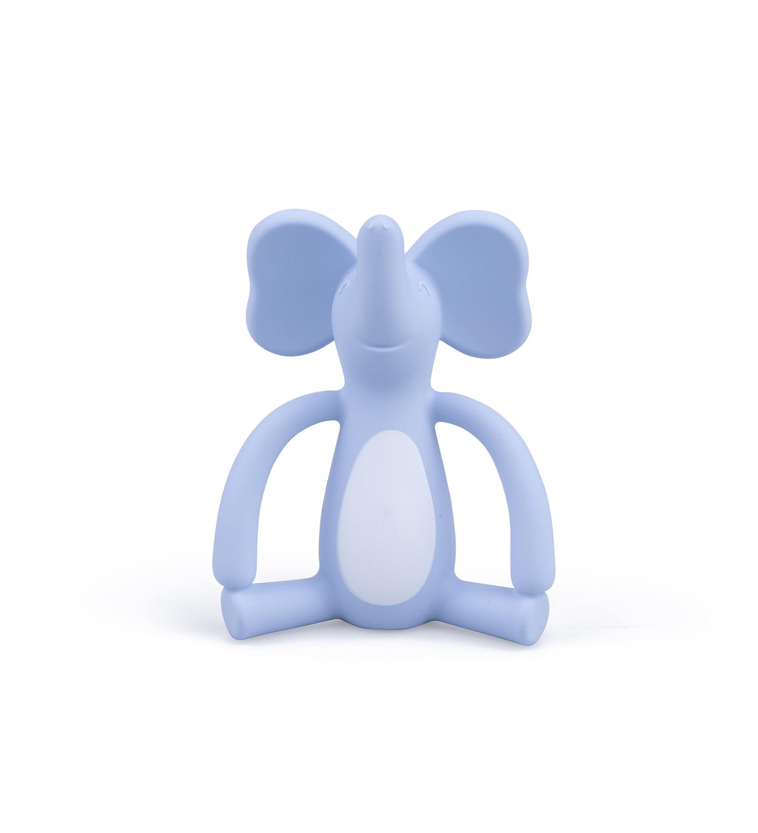 GILIGUMS 10428 Elephant Teether Ring - Blue | Safe Teething Toy for Infants | International Shipping Available - Buy Online on GoSupps.com