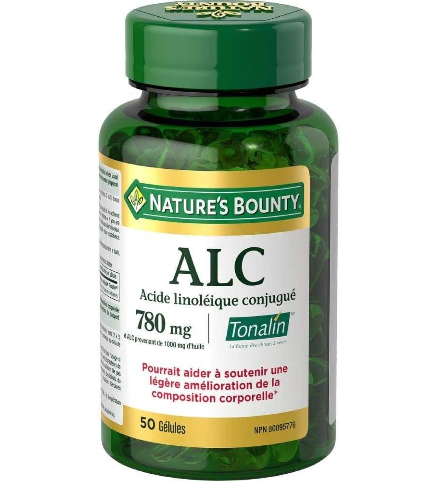 Nature's Bounty CLA Pills Supplement May Help Support a Modest Reduction in Fat Mass 780 mg 50 Softgels