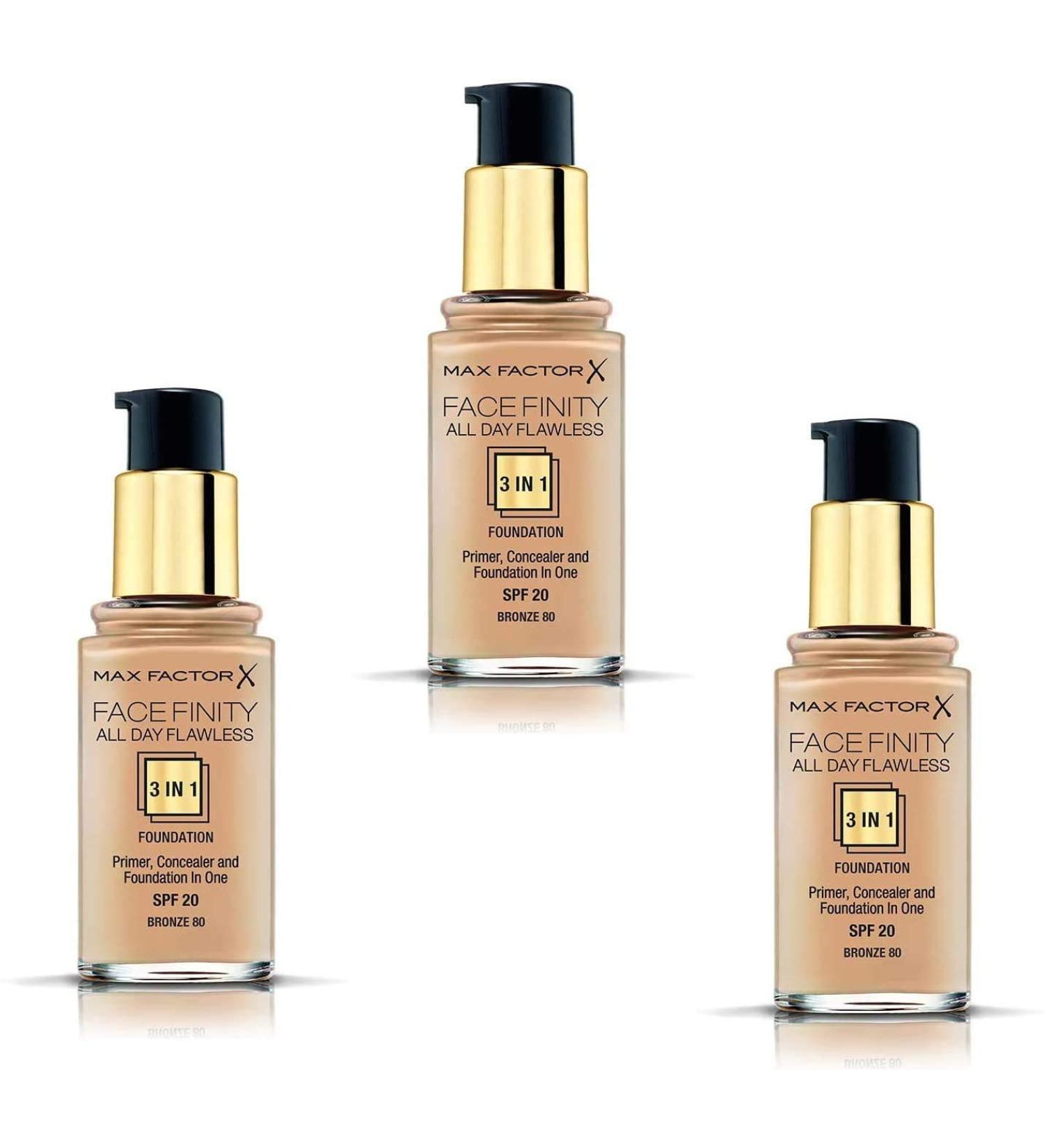 Face Finity All Day Flawless 3-in-1-80 Bronze Pack of 3 (3 x 30 ml) - Buy Online on GoSupps.com