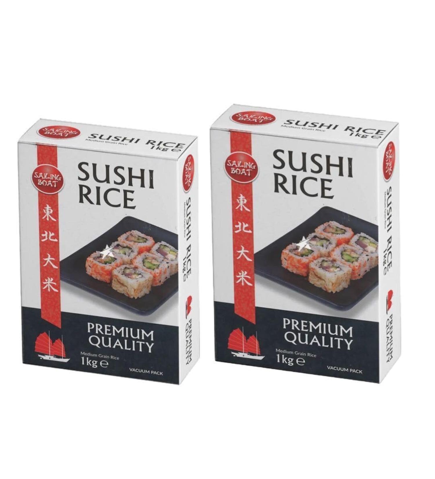 Sailing Boat Premium Quality Sushi Rice Medium Grain Rice 1kg (2 Packs) - Buy Online on GoSupps.com
