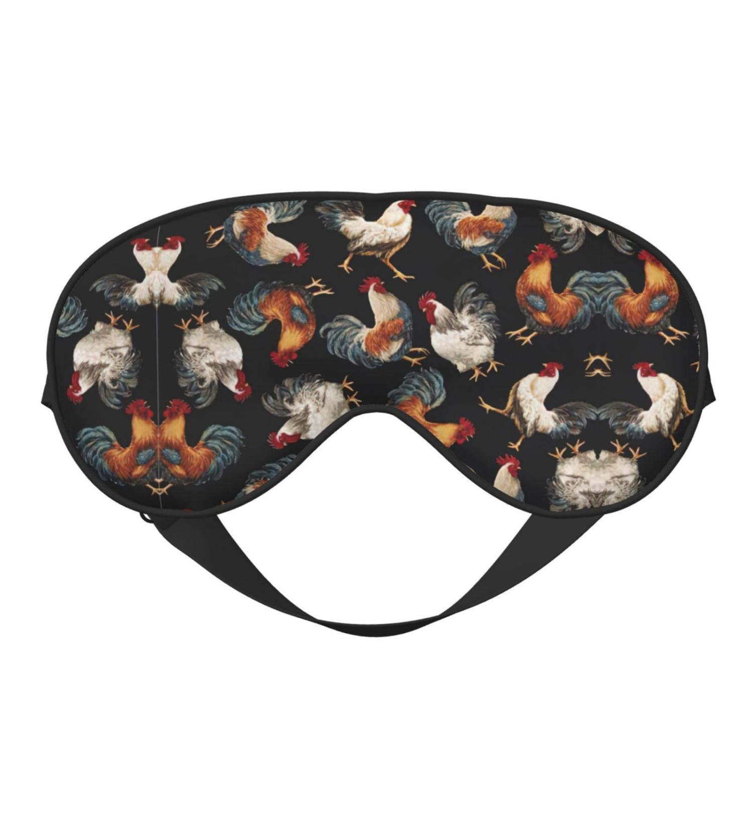 French Roosters Soft Sleep Eye Mask | Breathable Female Eye Patch for Travel & Relaxation - Buy Online on GoSupps.com