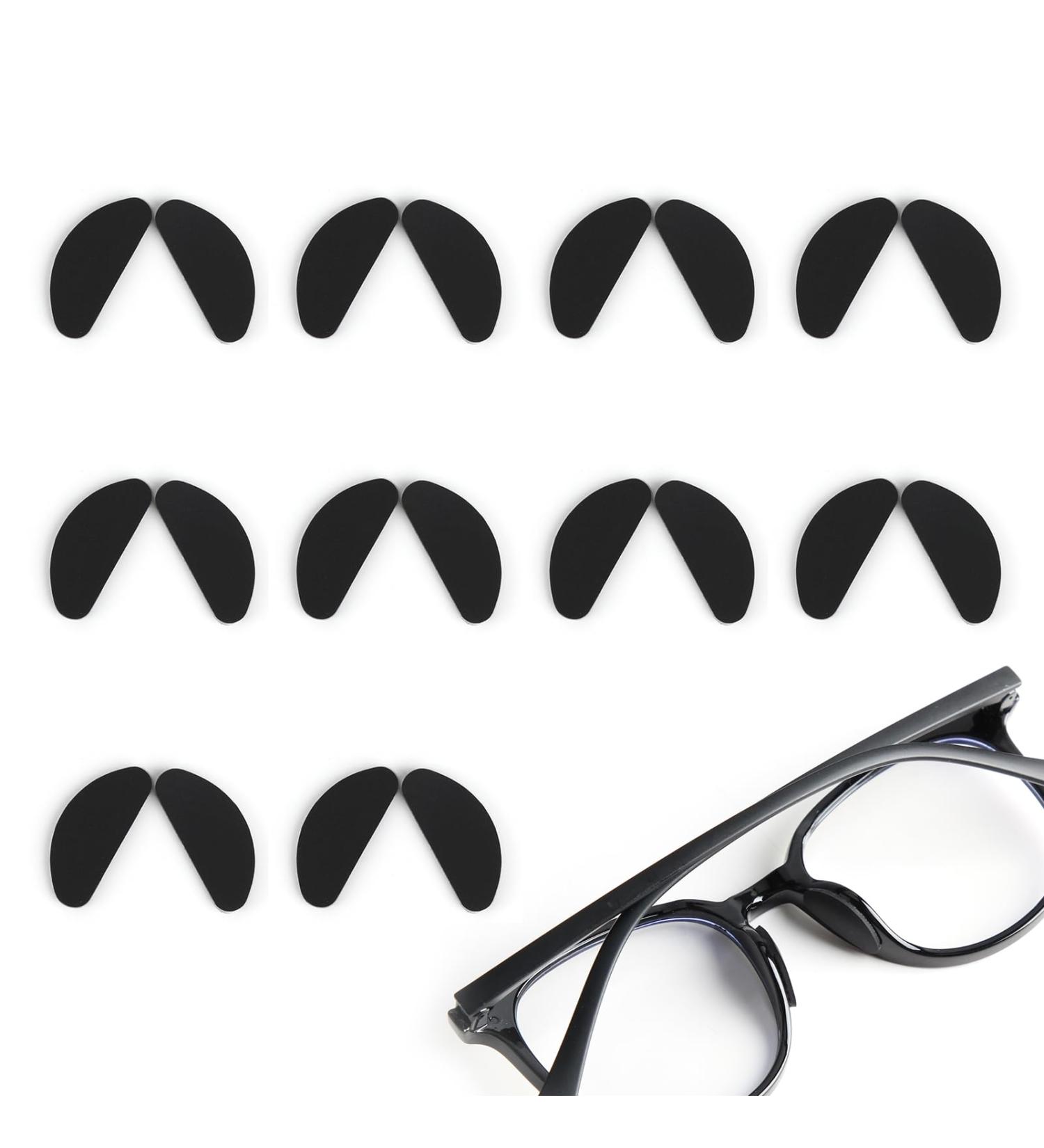 10 Pairs Adhesive Silicone Nose Pads D Shape Stick on Eye Glasses Nose Pads Anti-Slip Soft Black Stop Glasses Slipping Down Nose Pad for Eyeglasses Sunglasses 19 x 8 x 1 mm (L x W x T) Black Black-adhesive - Buy Online on GoSupps.com