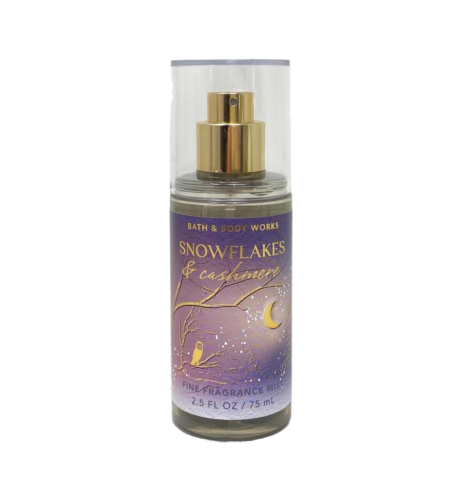 Bath & Body Works Snowflakes & Cashmere Fine Fragrance Mist Travel Size Mini Purse Spray 2.5 Ounce (Snowflakes & Cashmere) Snowflakes & Cashmere 2.5 Fl Oz (Pack of 1)