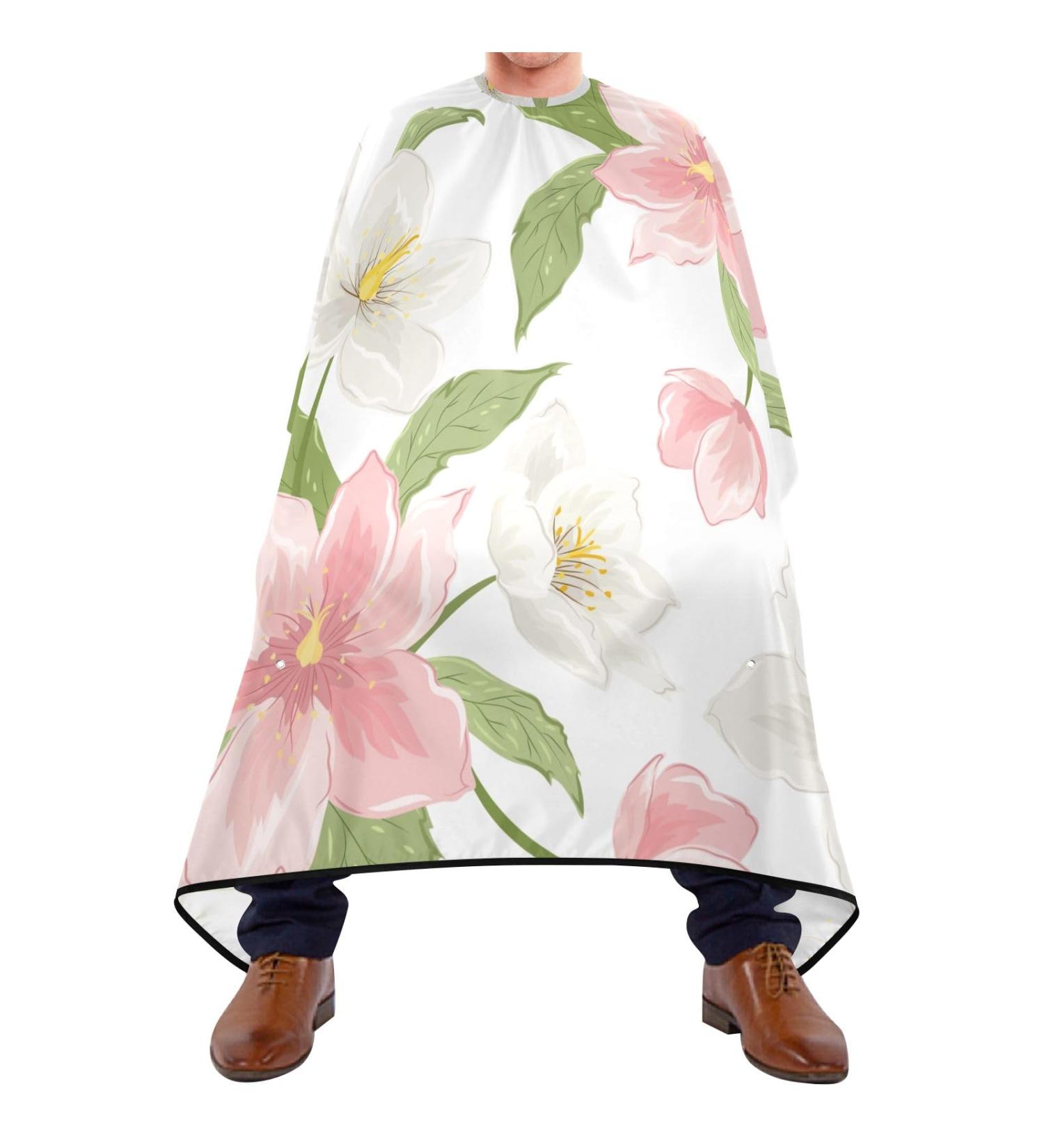 Waterproof Barber Cape with Rose Flower & Cheetah Pattern - Unisex Hair Cutting Bib for Men | Shop Now - Buy Online on GoSupps.com