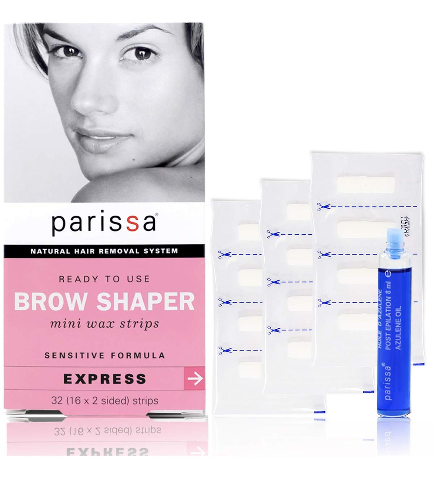 Parissa Eyebrow Shaper Wax Strips - 32 Count - Pink Hair Removal Wax for Perfect Brows - Buy Online on GoSupps.com