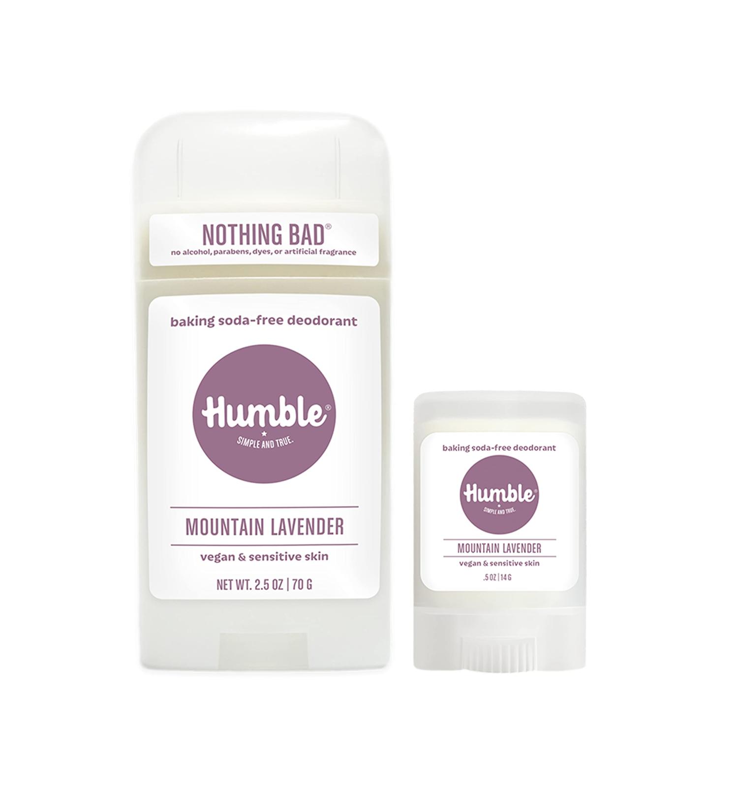 HUMBLE BRANDS Aluminum-Free Deodorant Vegan and Cruelty- free Formulated for Sensitive Skin Sensitive Mountain Lavender Deodorant Full & Travel Pack - Buy Online on GoSupps.com