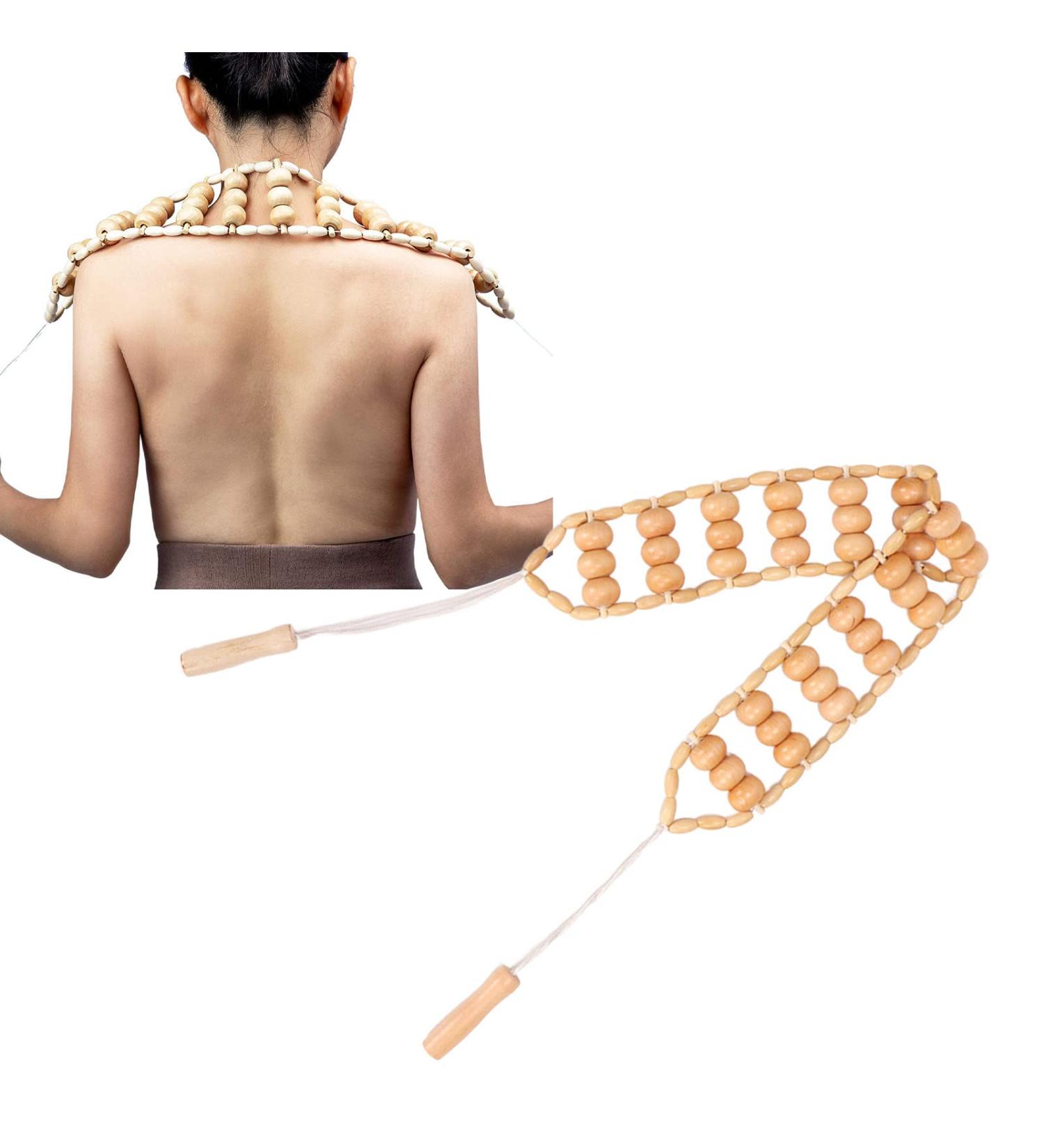 Wood Back Massage Scooter | Hand Excavator Meridiane | Fatigue Relief & Detox Tool for Back Neck Shoulders & Legs - Buy Online on GoSupps.com