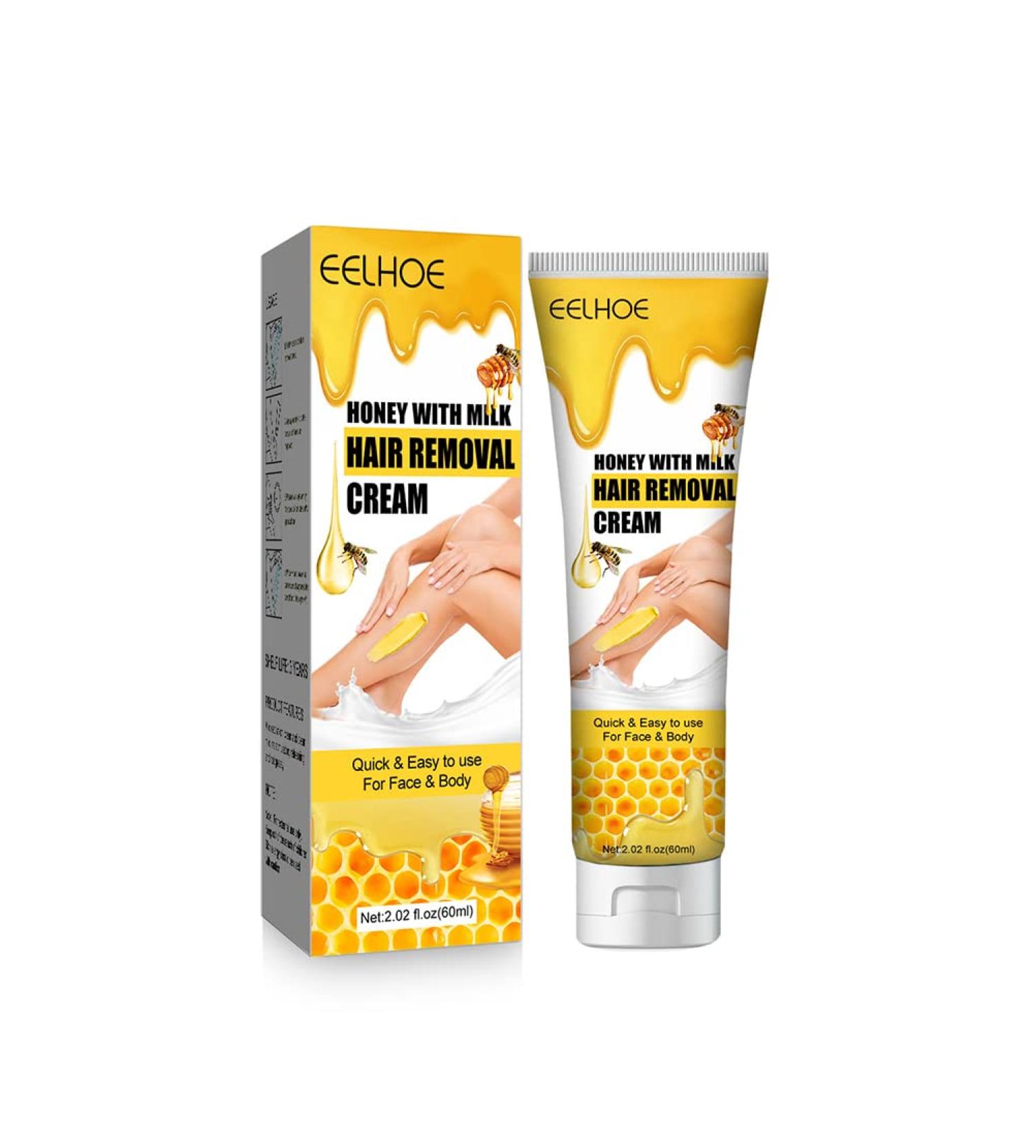  Katutude Sensitive Hair Removal Cream with Honey Milk - Hair Removal Cream for Body and Legs - Painless - Effective for Forearms - For Body and Legs - Buy Online on GoSupps.com