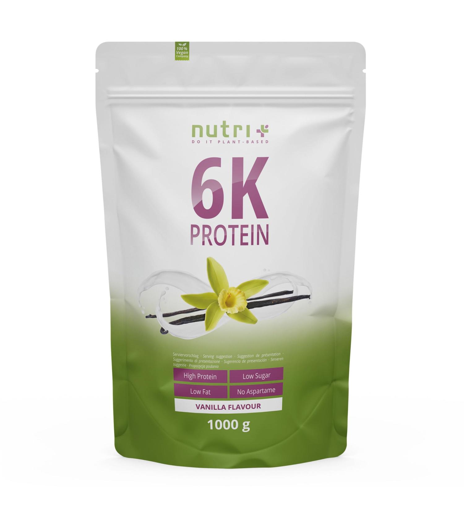 Nutri+ Protein Vanilla 1kg - 80% Protein Powder | Lactose & Sugar-Free 6-Component Protein Shake - Made in Germany - Buy Online on GoSupps.com