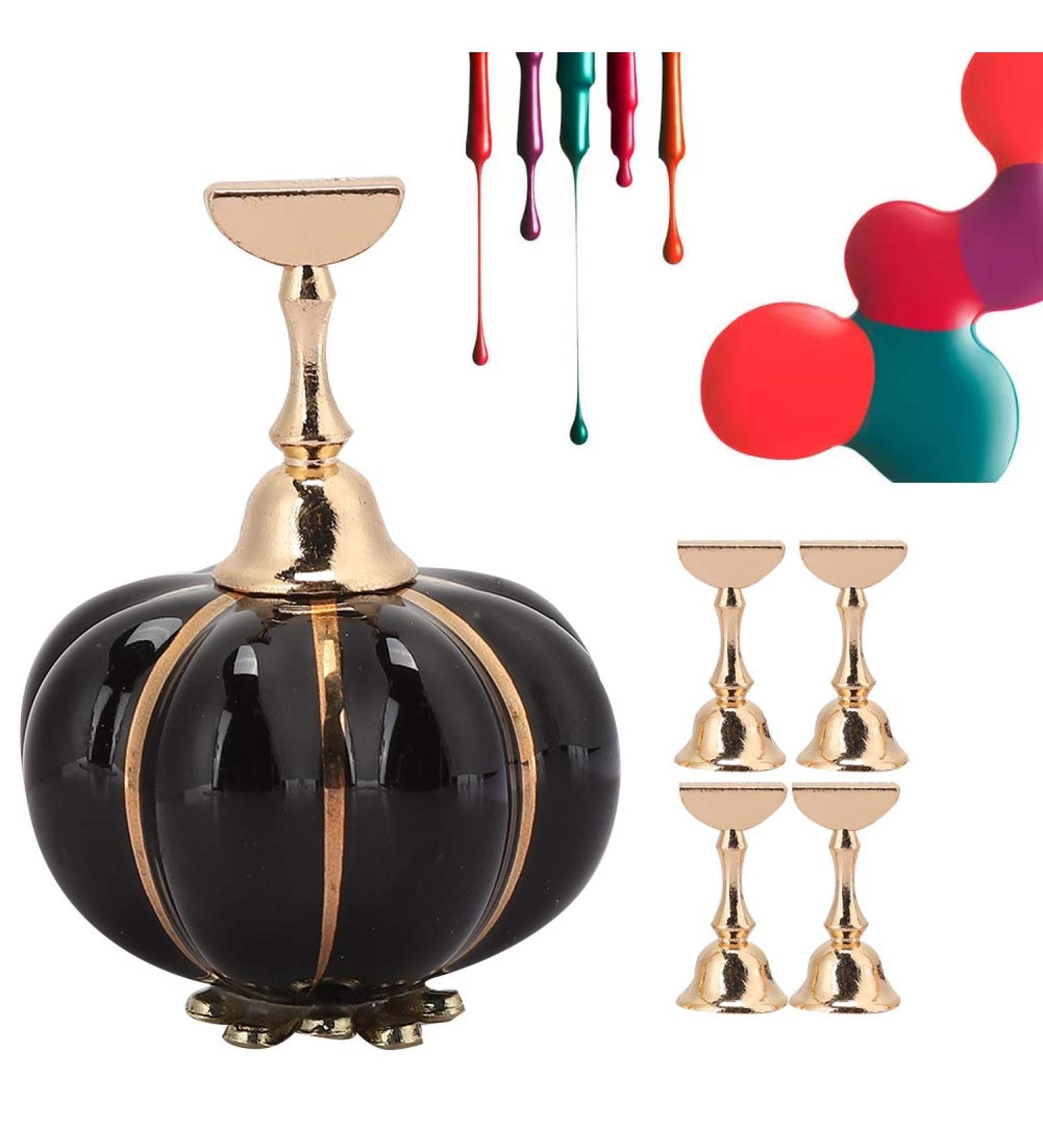 Buy Magnetic Nail Tips & Chalk Holder - Black Nail Art Display Stand for DIY Practice & Manicure | International Shipping Available - Buy Online on GoSupps.com