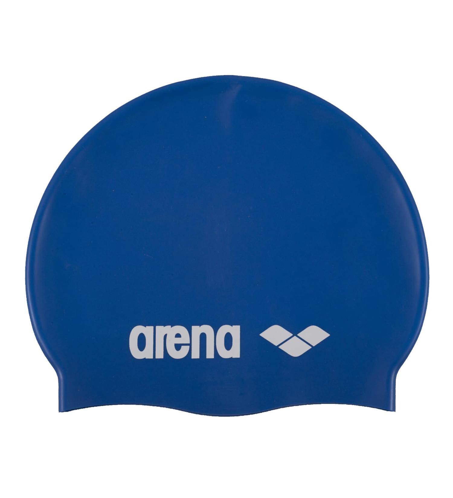 Arena Classic Silicone Junior Swimming Cap - Unisex Soft & Durable Swim Cap for Boys & Girls - Skyblue-White (77) - Buy Online on GoSupps.com