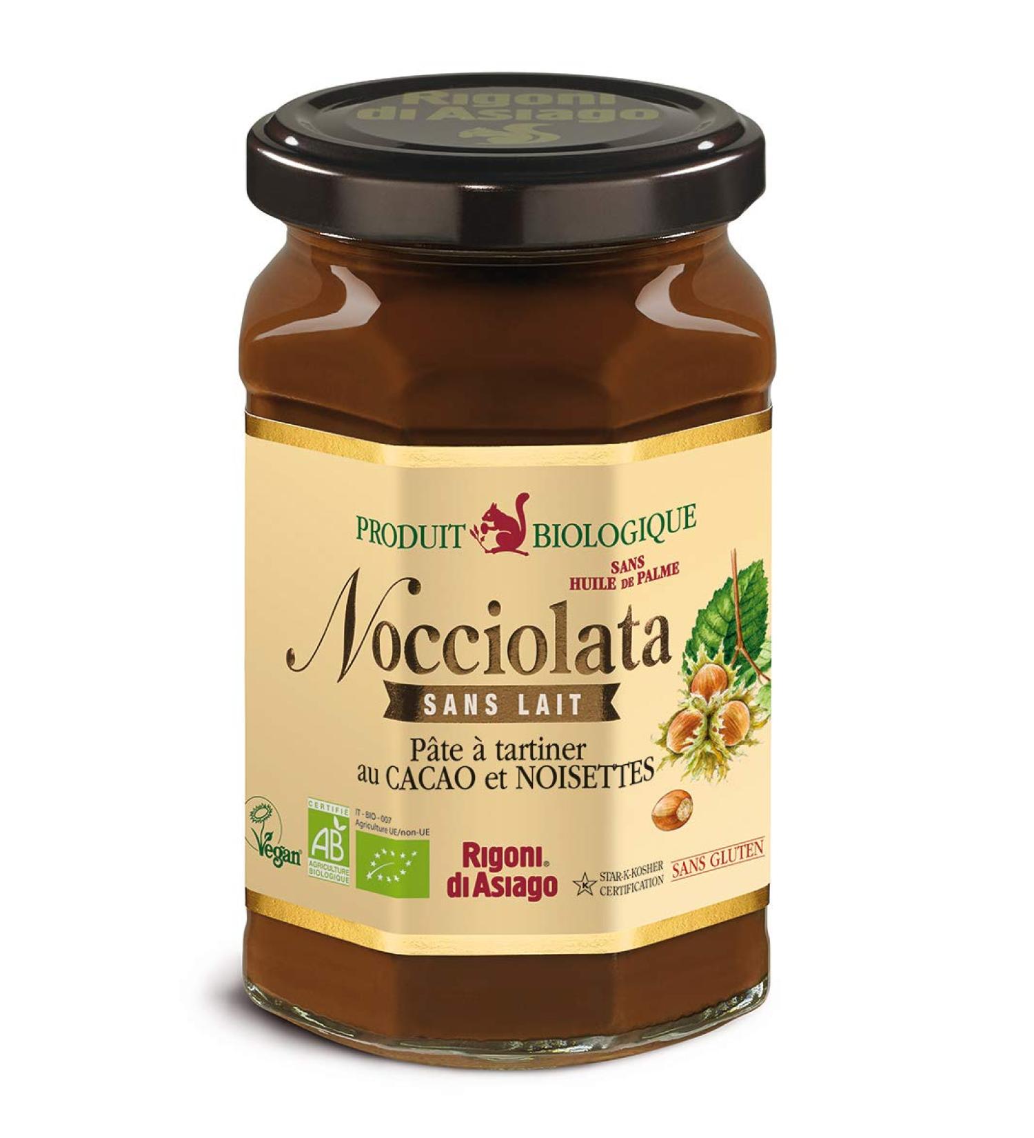 Nocciolata Cocoa/Hazelnut Spread without Palm Oil/Organic Milk, 350 g