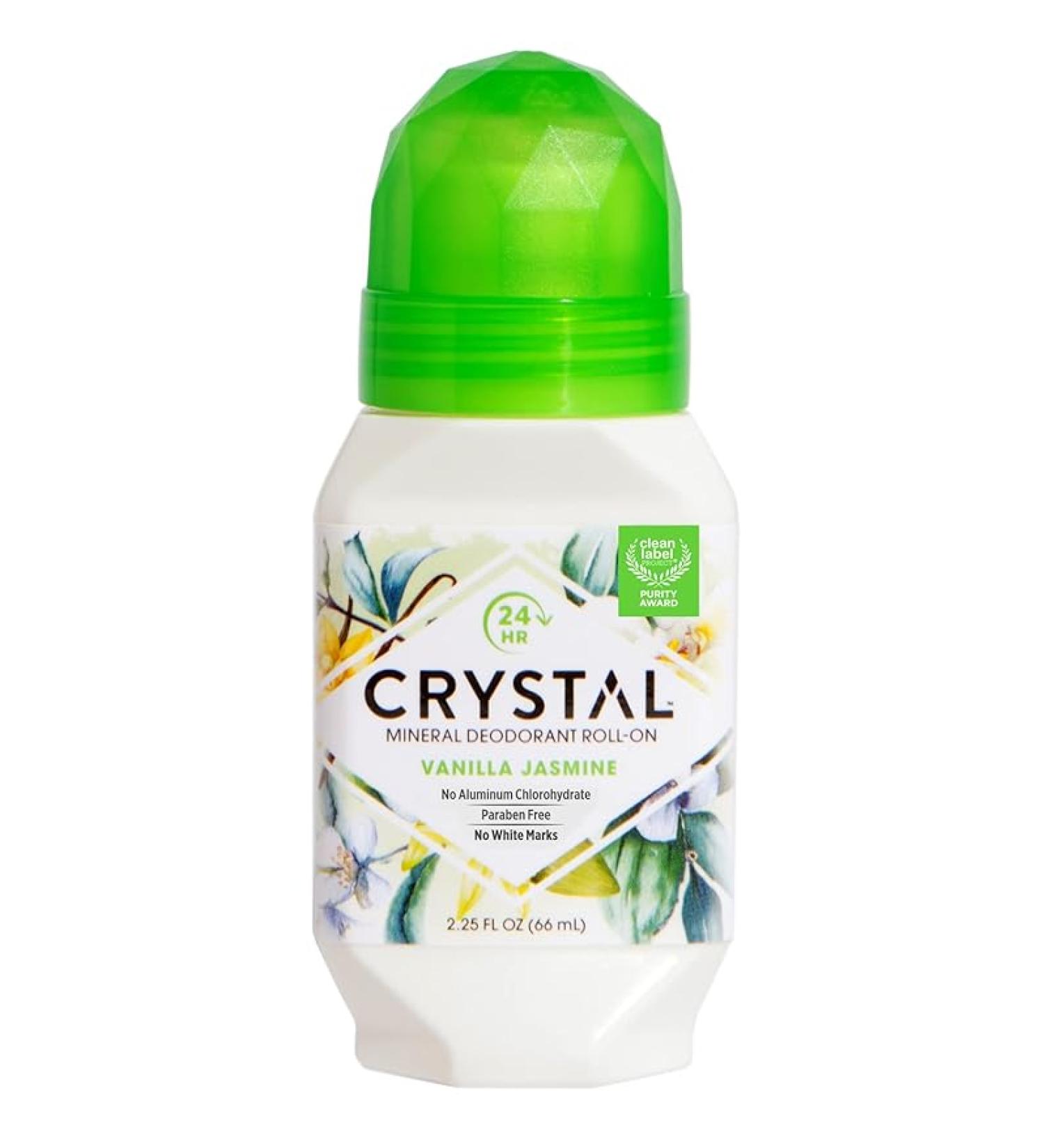 Crystal Vanilla Jasmine Deodorant Roll-On 2.25 fl oz - Natural Mineral Formula - Buy Online on GoSupps.com