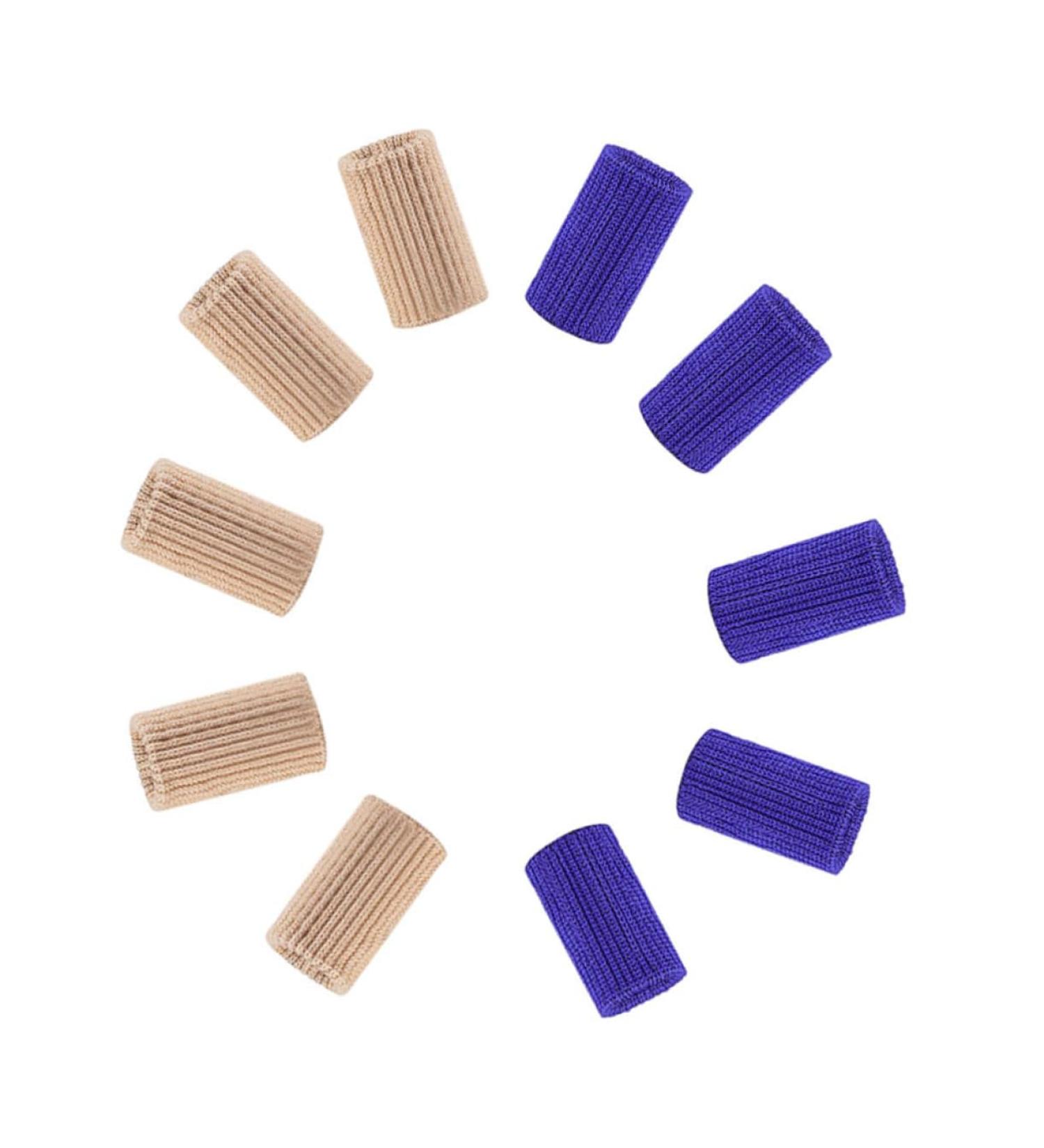 Yardwe 20pcs Flexible Nylon Finger Cots - Sports Finger Protectors for Athletes - Elastic Finger Sleeves 4.5X2.5CM Blue - International Shipping Available - Buy Online on GoSupps.com
