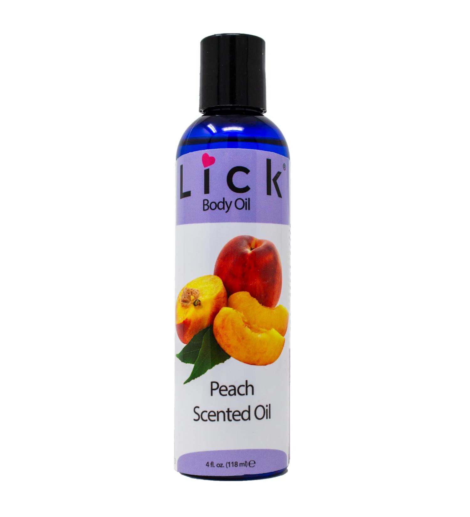 LICK Peach Scented Body Oil - Hydrating Vitamin E Infused Moisturizer for All Skin Types | Antioxidant Protection & Soothing Aromatherapy | 4 Fl Oz - Buy Online on GoSupps.com