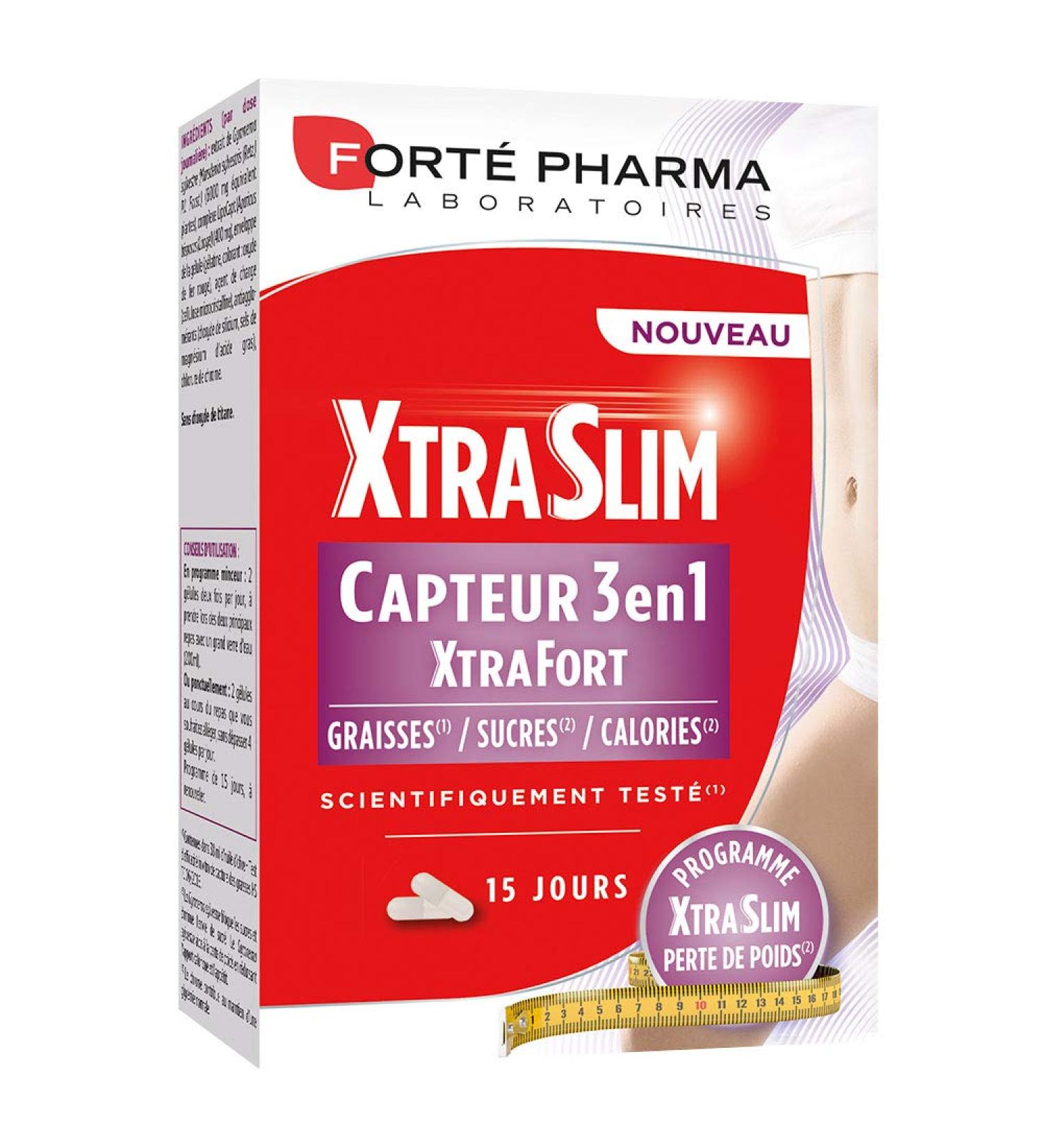 Fort Pharma - XtraSlim Sensor 3in1 | Food Supplement Sensor for Fats Sugars and Calories | 60 Capsules - Buy Online on GoSupps.com