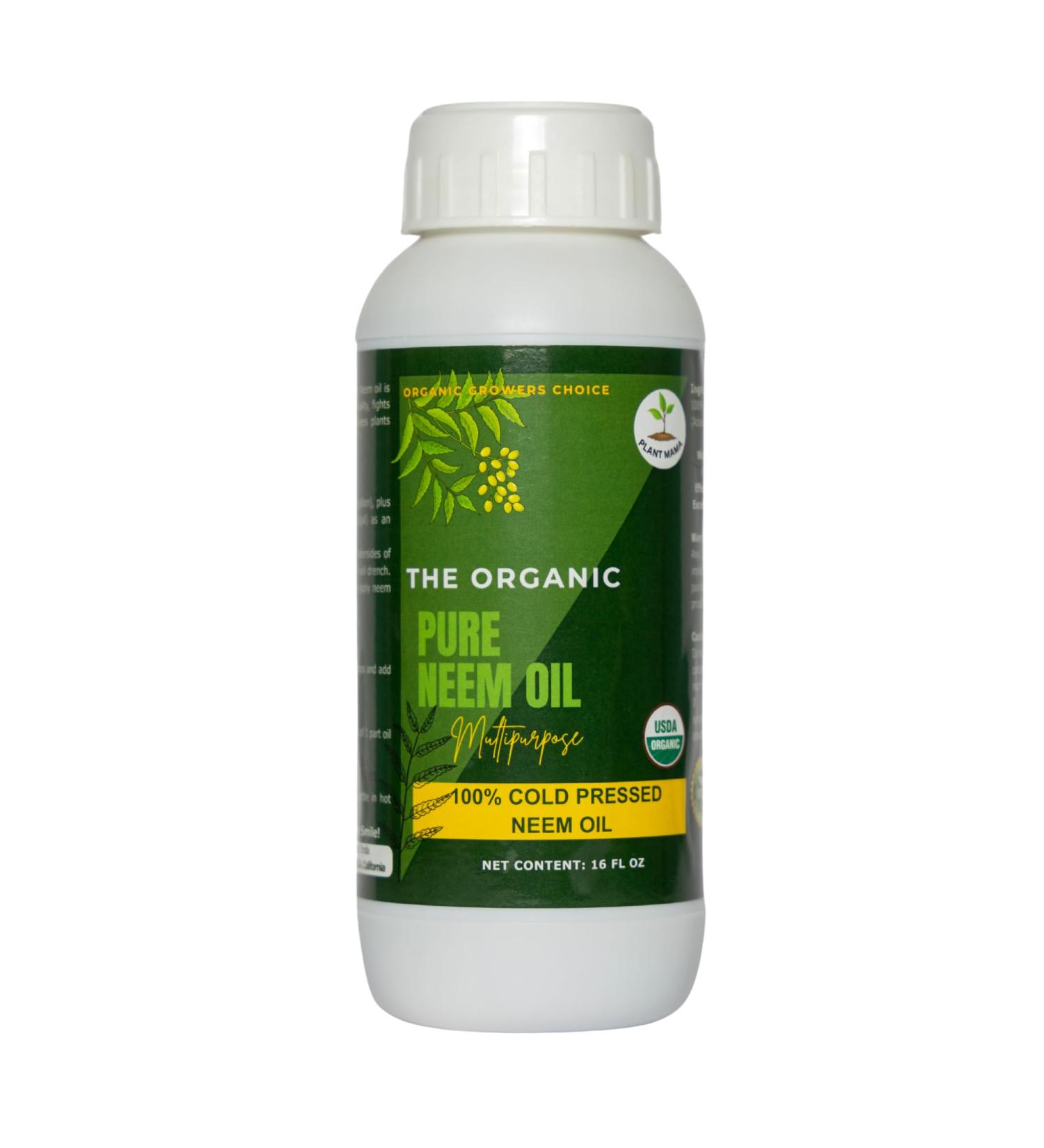 Organic 100% Cold Pressed Neem Oil (16 Fl Oz) - Pure Neem Oil for Hair Skin Nails Pets Indoor & Outdoor Plants & Garden - Unrefined All Natural Concentrated Mutlipurpose 16 Fl Oz (Pack of 1) - Buy Online on GoSupps.com
