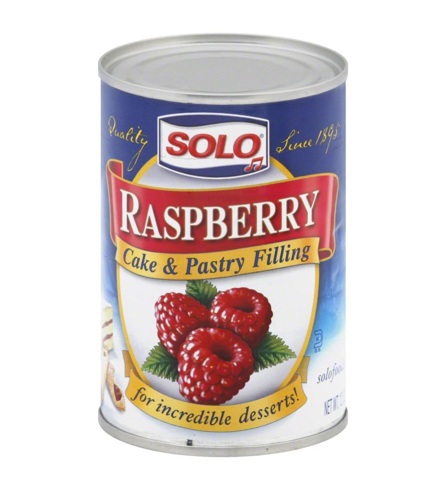 Solo, Raspberry Filling, 12oz Can (Pack of 6)