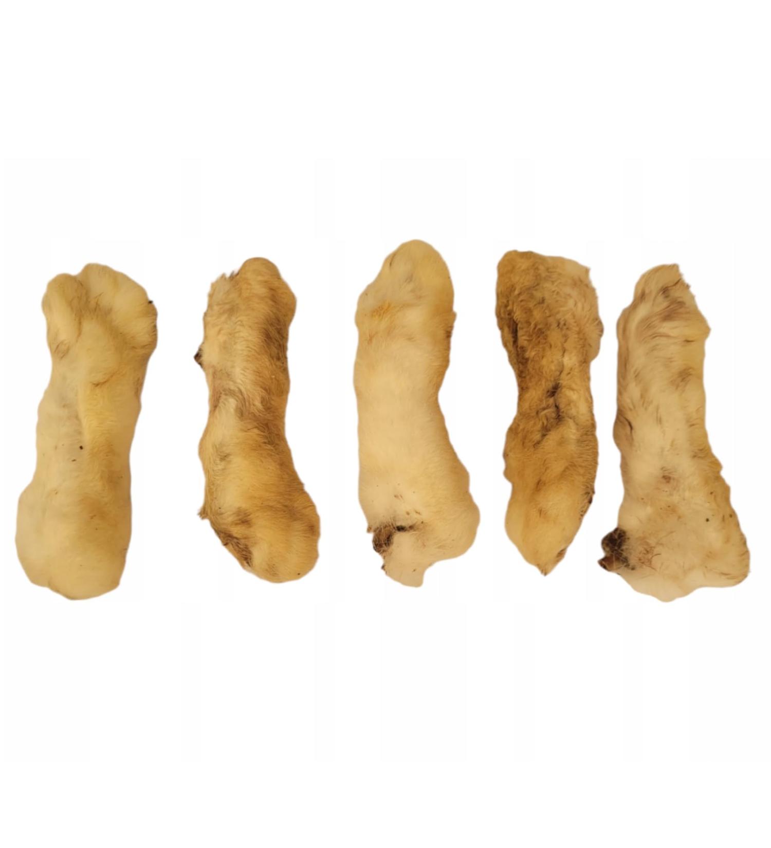 Lucze Premium Rabbit Paws with Fur 1 kg Dog Chews Dog Treats Hypoallergenic Food Natural Chew Treat Quality Chews - Buy Online on GoSupps.com