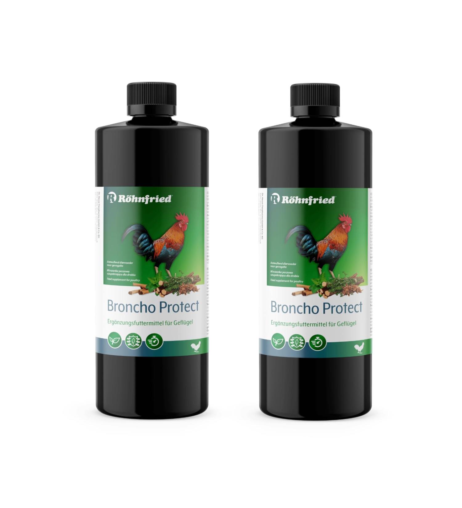 R hnfried Broncho Protect - Pack of 2 x 500 ml - Liquid feed supplement for poultry - Can help reduce diet-related deficiency symptoms - Buy Online on GoSupps.com
