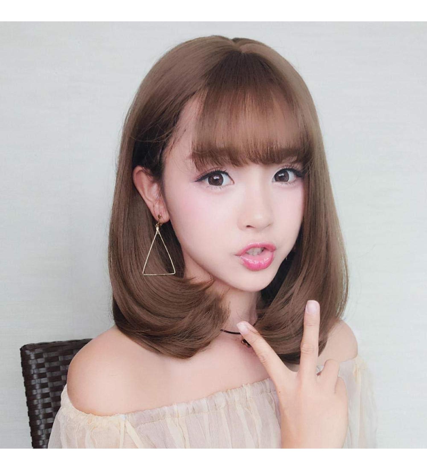 BGHJUE Women's Short Curly Bobo Wig - Natural Fluffy Big Wave Hair with Head Buckle & Pear Flower Headgear for an Effortless Look - Buy Online on GoSupps.com