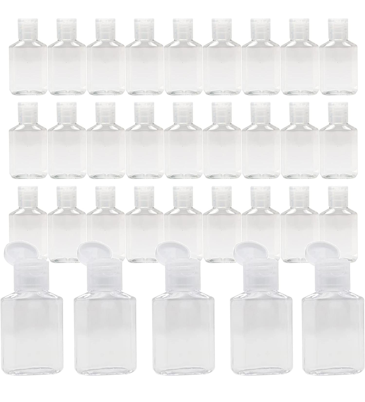 Vinsencoo 50 Pcs 1oz Mini Plastic Empty Bottles with Flip Cap - Portable Travel Size for Hand Sanitizer, Shampoo, Conditioner - Reusable - Baby Shower, Wedding Party Favors - Buy Online on GoSupps.com