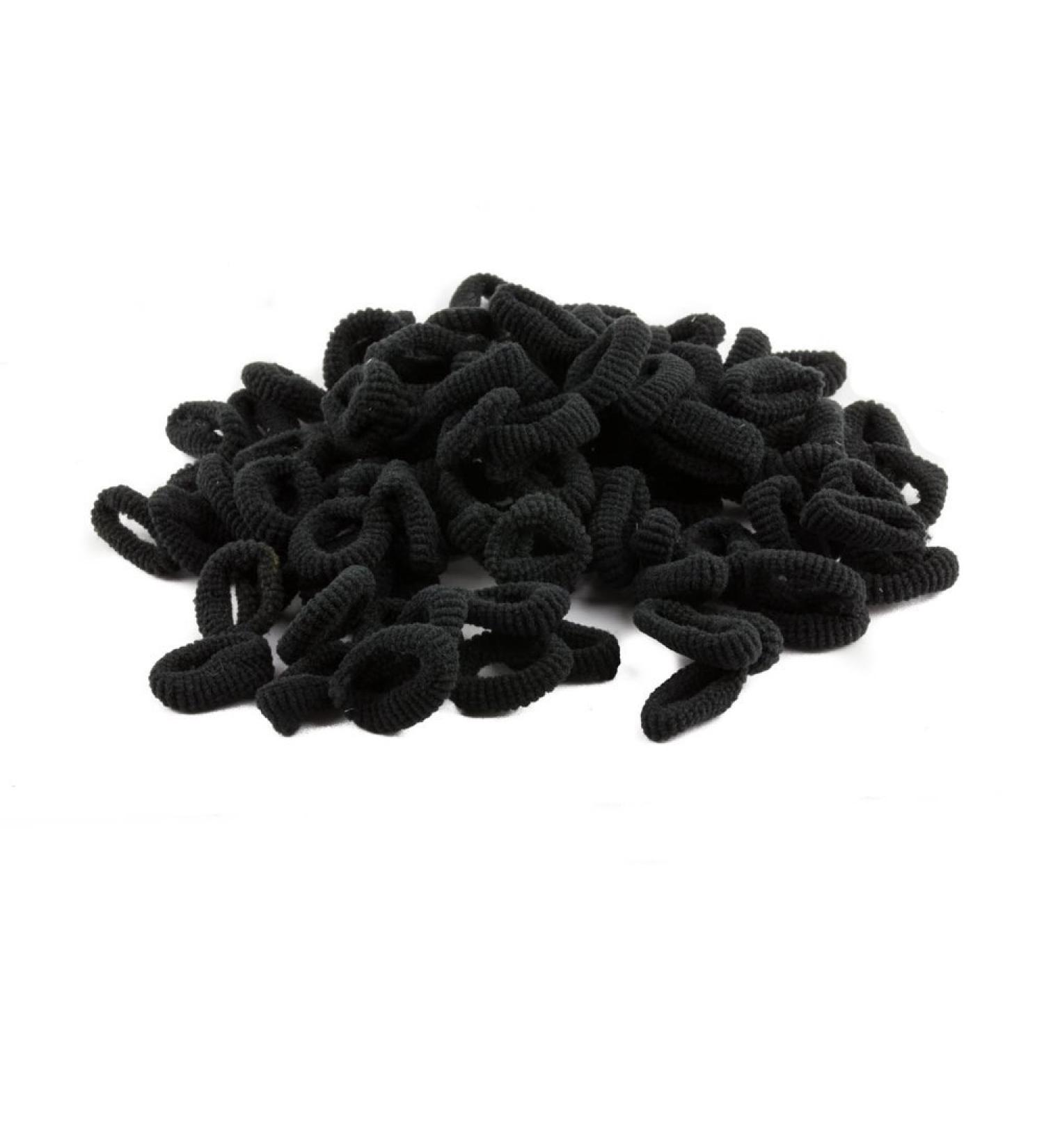 Mytoptrendz Small Soft Hair Elastics Pony Tail Bobble Hair Bands Hair Tie Kids Girls Hair Accessory- Black - Buy Online on GoSupps.com