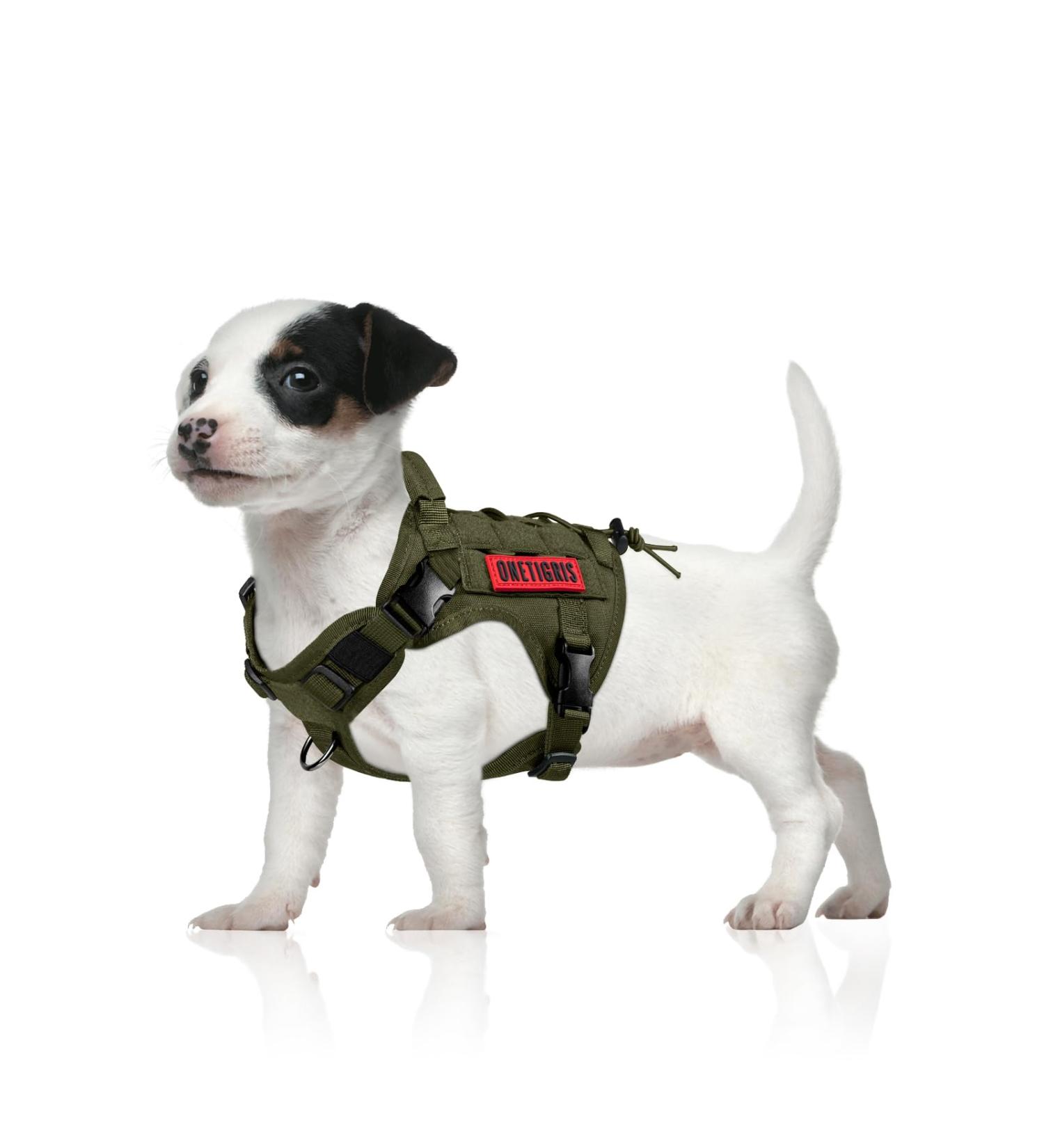 Oneigris Dog Harness - Fire Watcher Tactical Vest for Service Dogs | No-Pull D-Ring 1000D Nylon XS Green - International Shipping Available - Buy Online on GoSupps.com