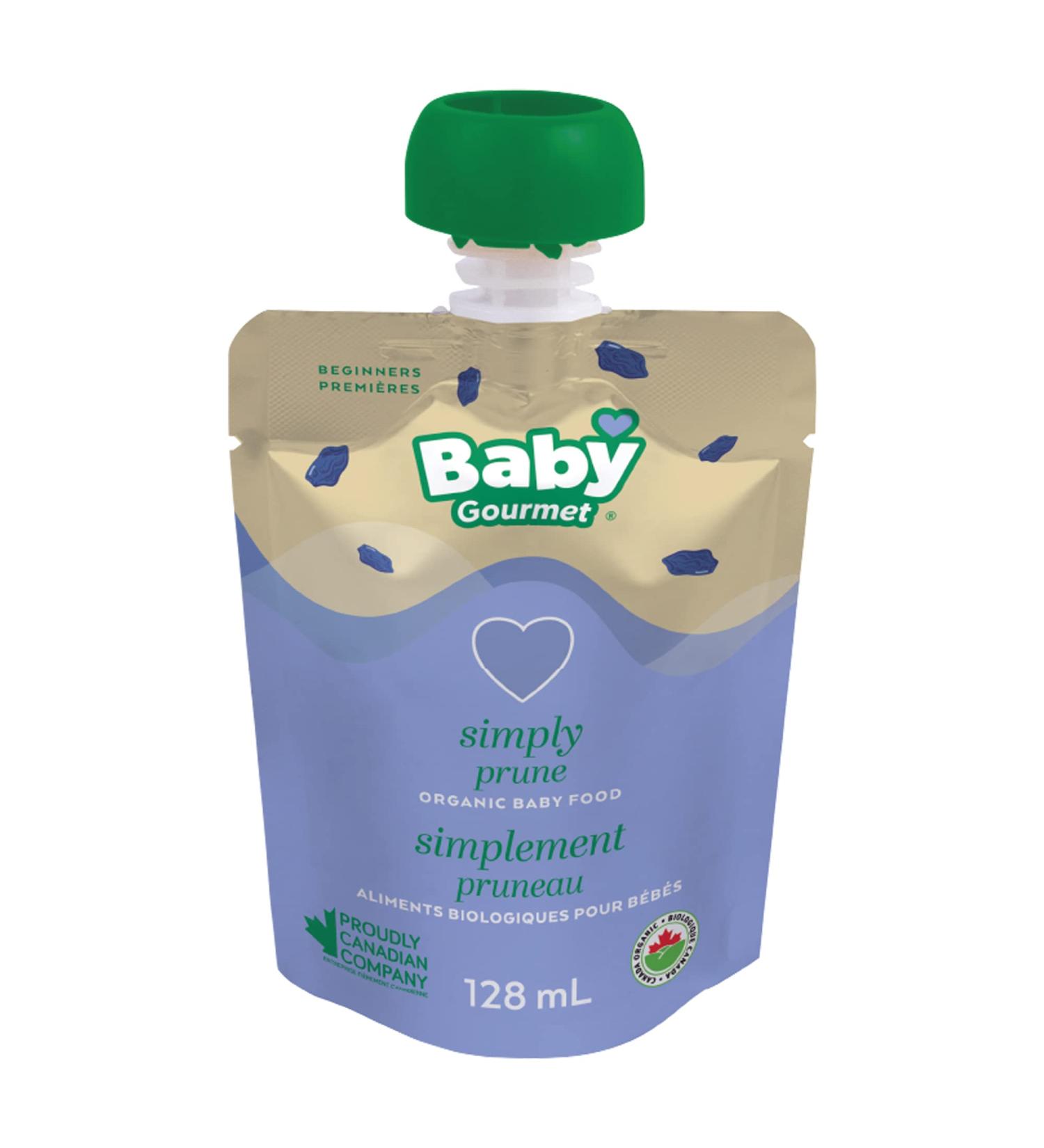 Baby Gourmet Organic Puree Baby Food Pouches - Simply Prune - No Added Sugar or Salt Non GMO No Fillers Gluten Free Kosher (128ml) 12-Pack Simply Prune 128ml (12-Pack) - Buy Online on GoSupps.com