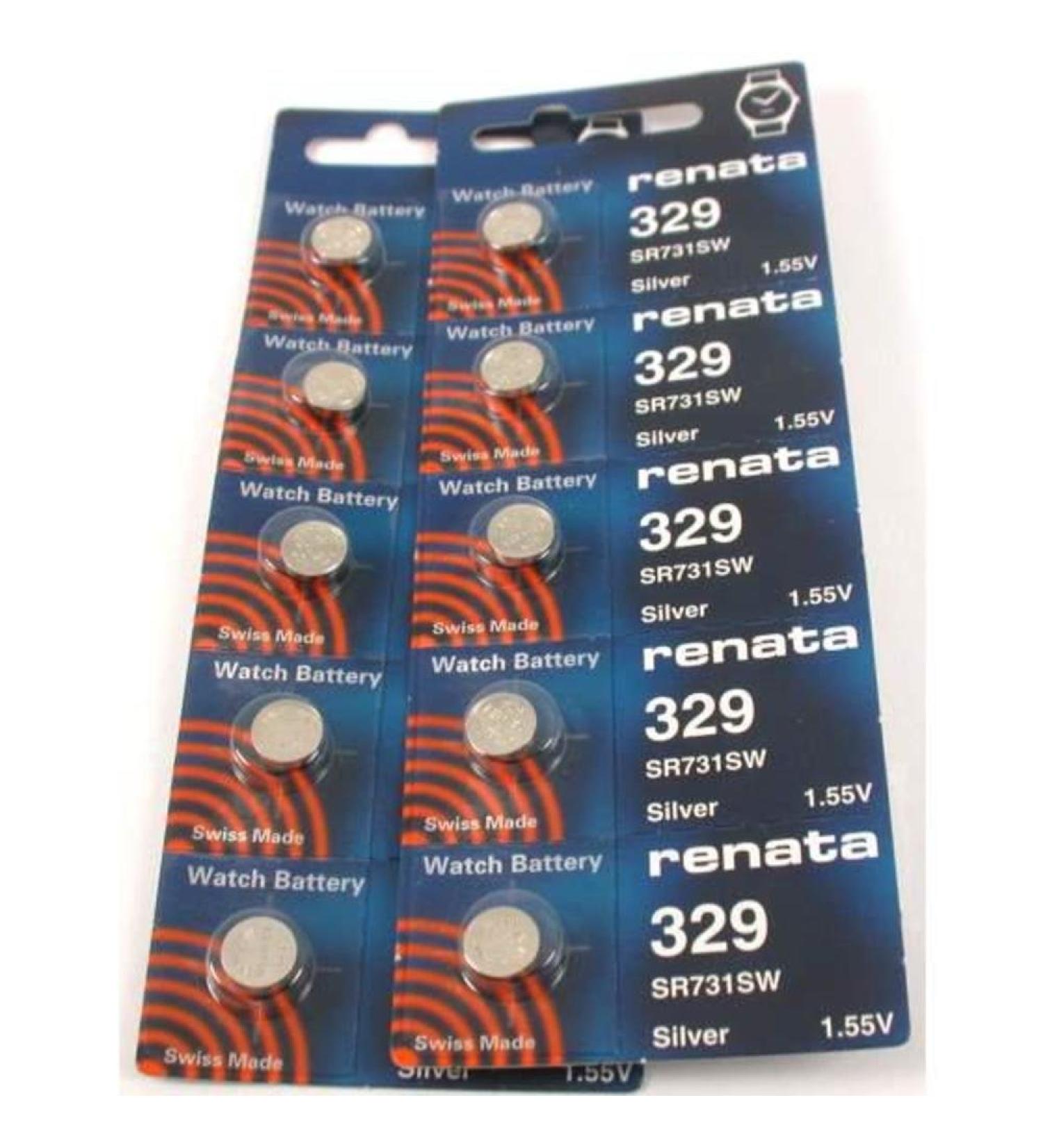 #329 Renata Watch Batteries 10Pcs