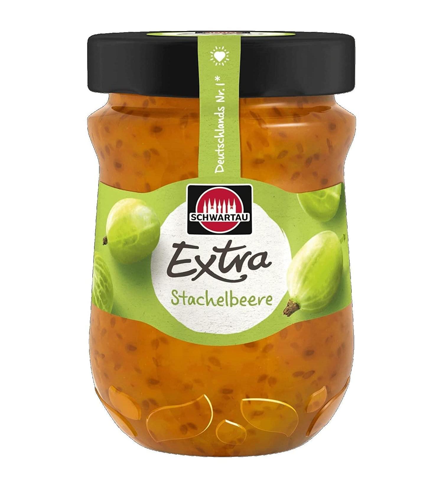 Schwartau Extra Gooseberry Jam 340g - Premium German Jam for International Shipping - Buy Online on GoSupps.com