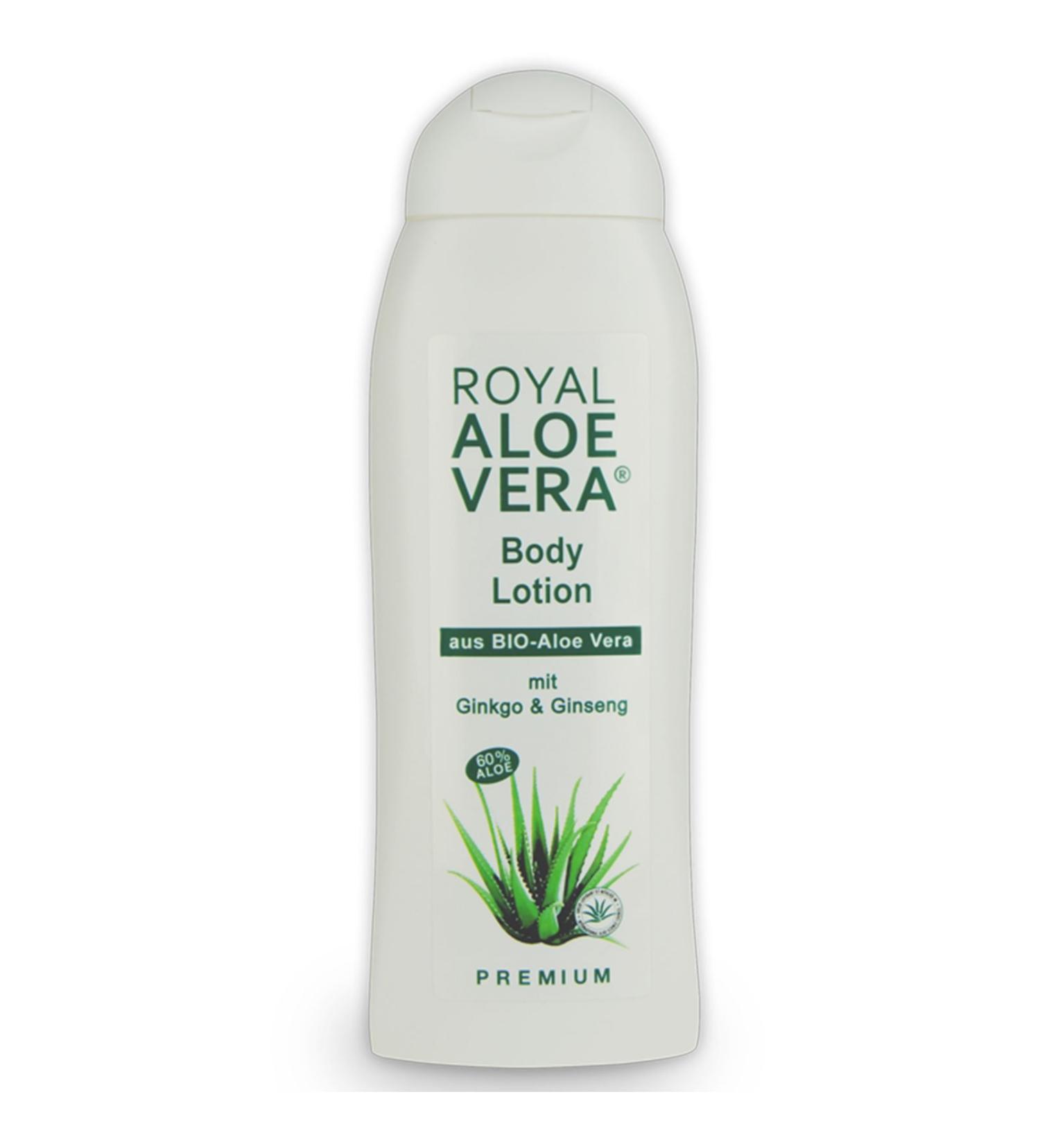 Royal Aloe Vera Body Lotion with Ginko Ginseng 60% Organic Aloe Vera Body Lotion (1) 300 ml (1 pack)