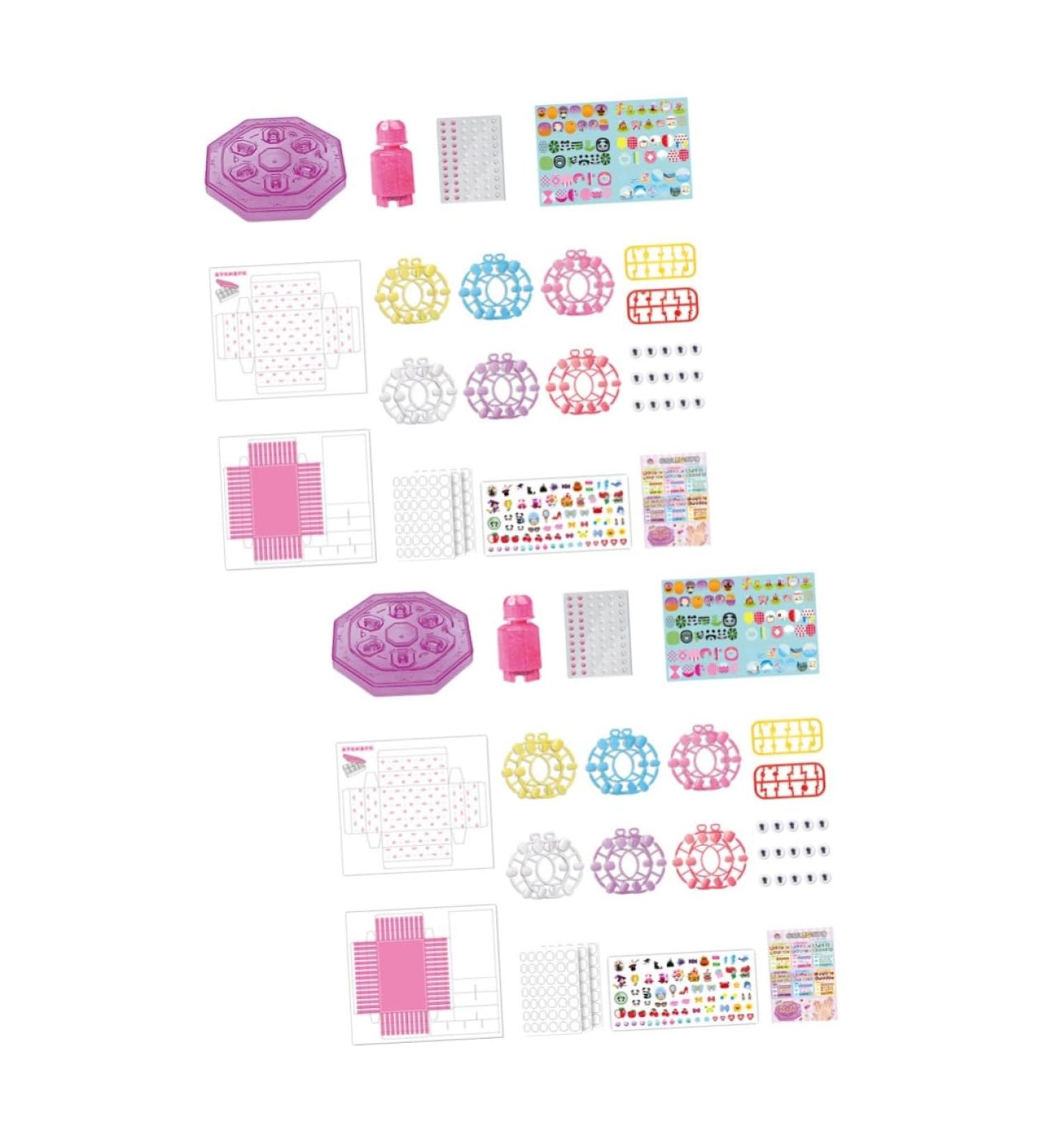 POPETPOP 2 Sets Children's Nail Art Toys Kids Toys for Girls Kid Fake Nails Nail Tips for Kids Nail Kit Toddler Toy Toddler Suit Nail Decoration Manual 3d Paper Nail Polish - Buy Online on GoSupps.com