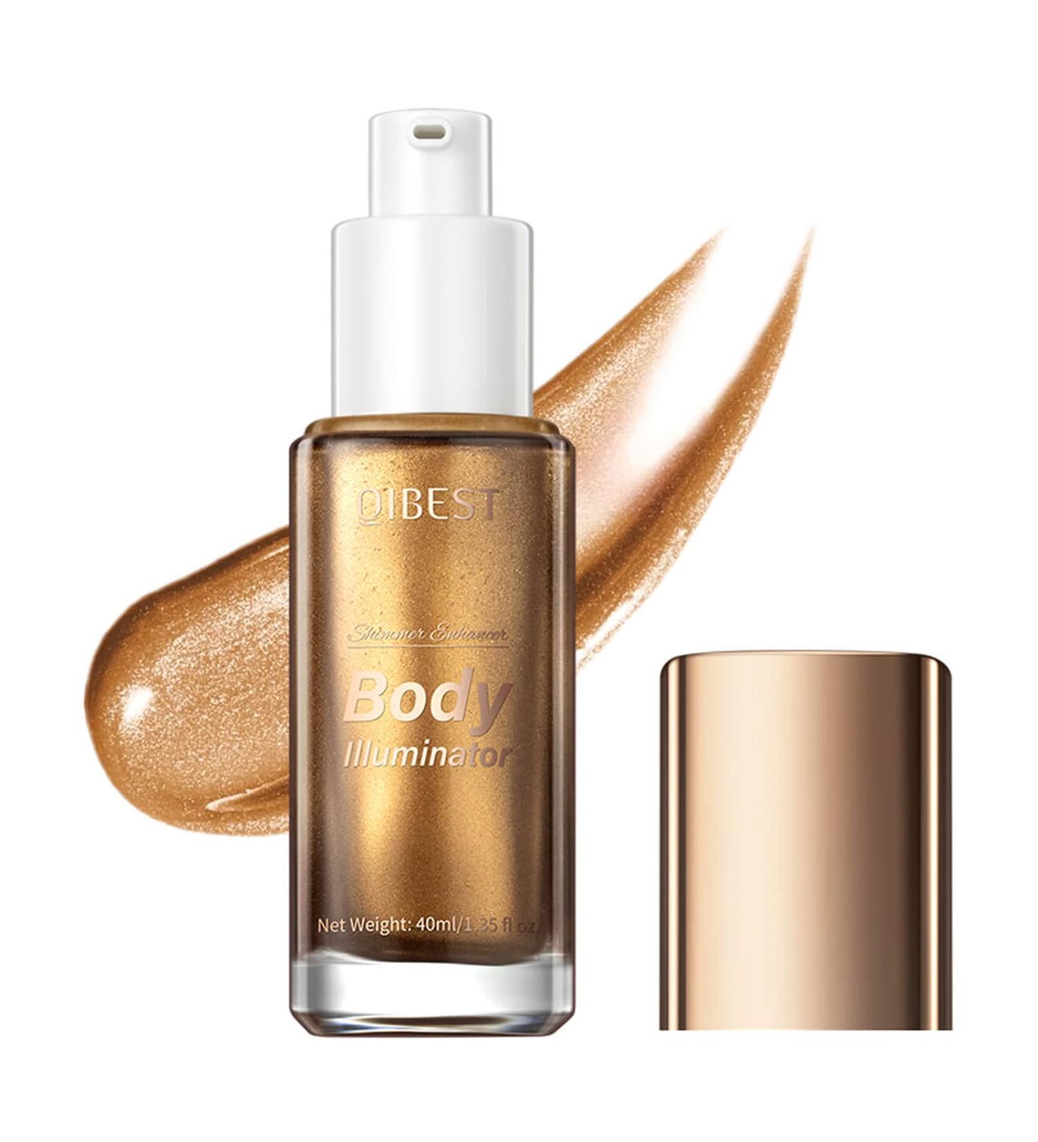 MEICOLY Liquid Body Illuminator 04 Glistening Bronze 40ml - Long Lasting & Waterproof Body Shimmer Oil for Glowing Skin - Buy Online on GoSupps.com