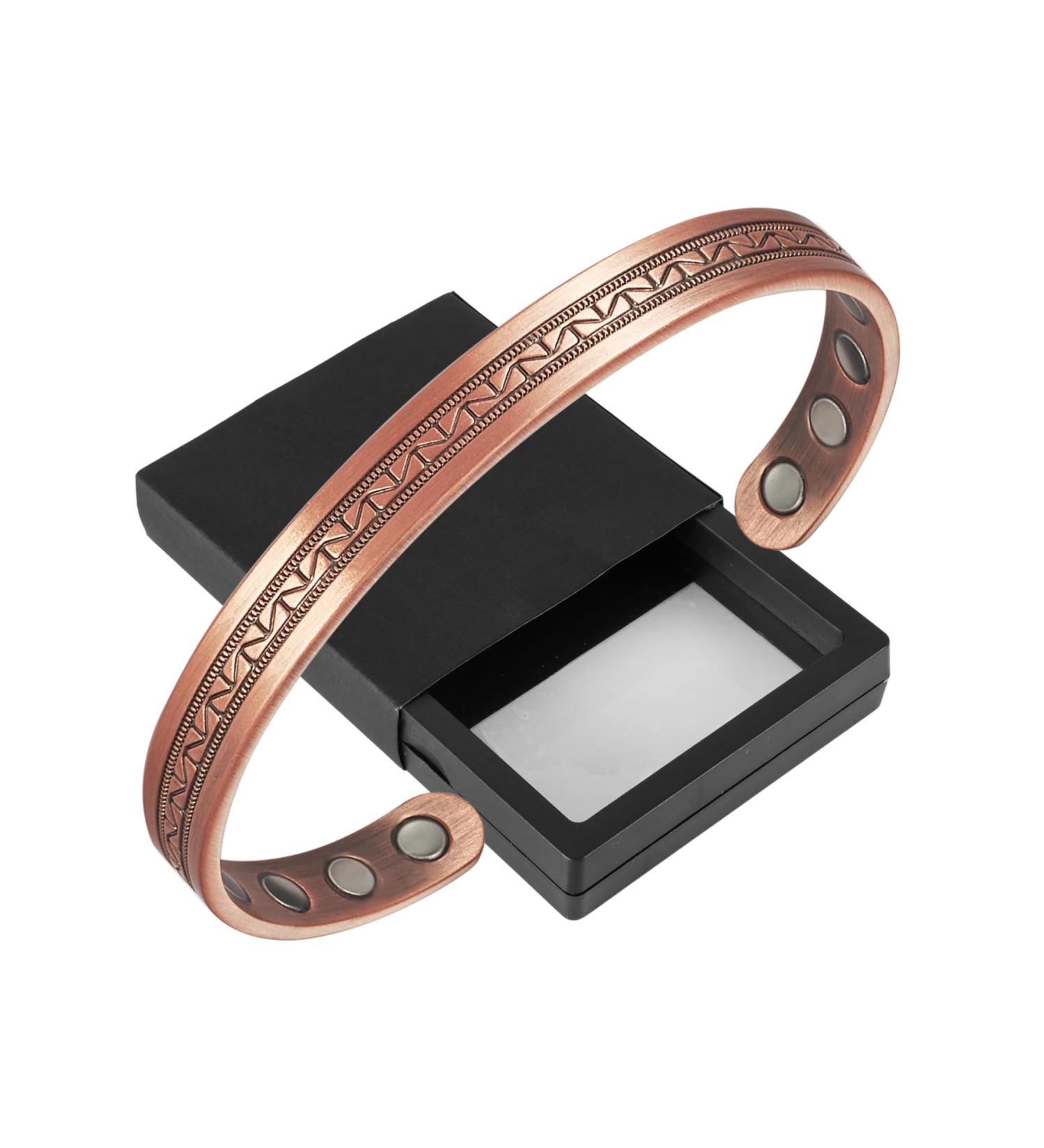 Pure Copper Magnetic Bracelet for Men & Women - 16.0 cm | Perfect Gift for Her - Buy Online on GoSupps.com
