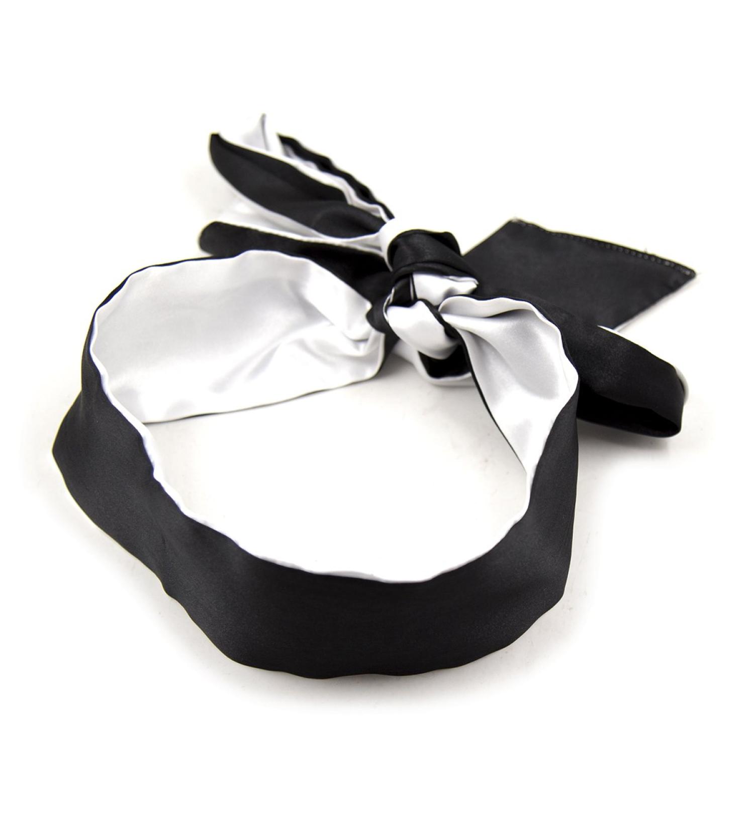 Luxury Black Satin Eye Mask - Silk Blindfold for Sleep | 59 Inch Eye Sleeping Mask - Buy Online on GoSupps.com