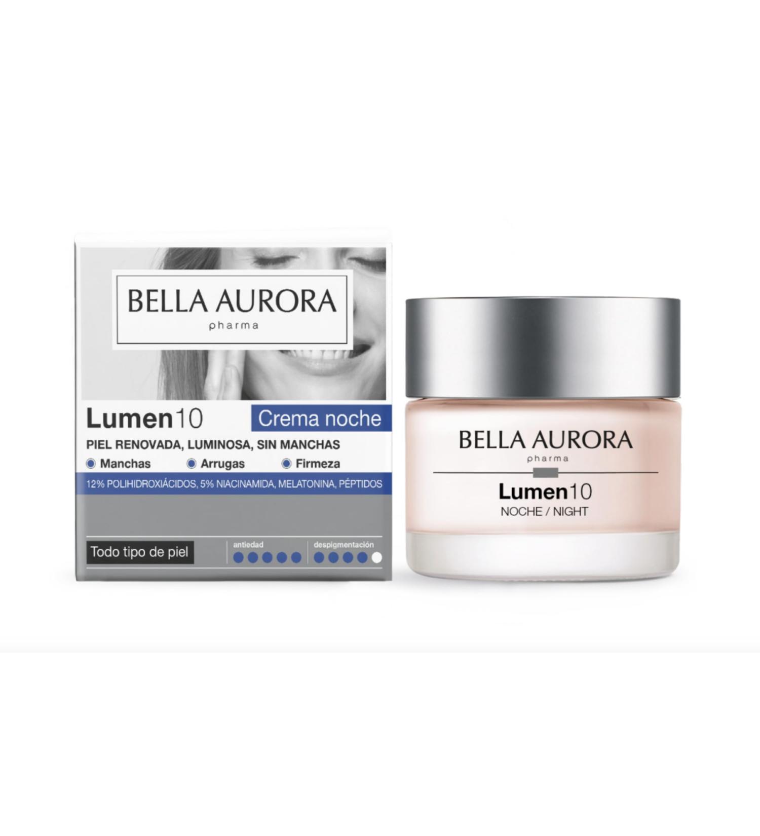  BELLA AURORA Bella Aurora Lumen10 Anti-Ageing Anti-Spot Cream with Polyhydroxyacids Niacinamide and Liposomed Melatonin Regeneration Elasticity and Intensive Hydration 50ml - Buy Online on GoSupps.com