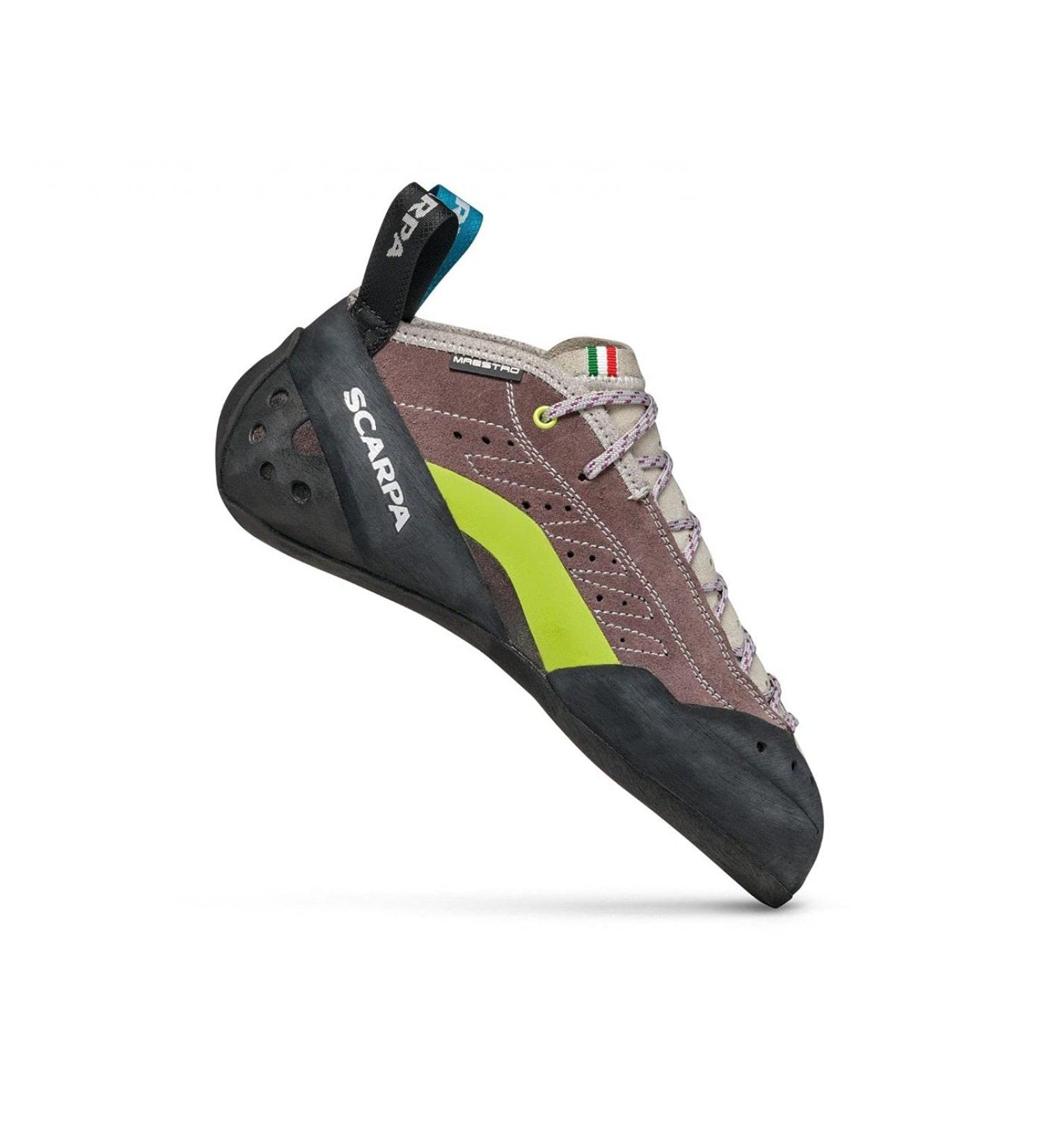 SCARPA Women's Maestro Mid Eco Lace Rock Climbing Shoes - Low-Volume Malva/Milk 6W/5M - Buy Online on GoSupps.com