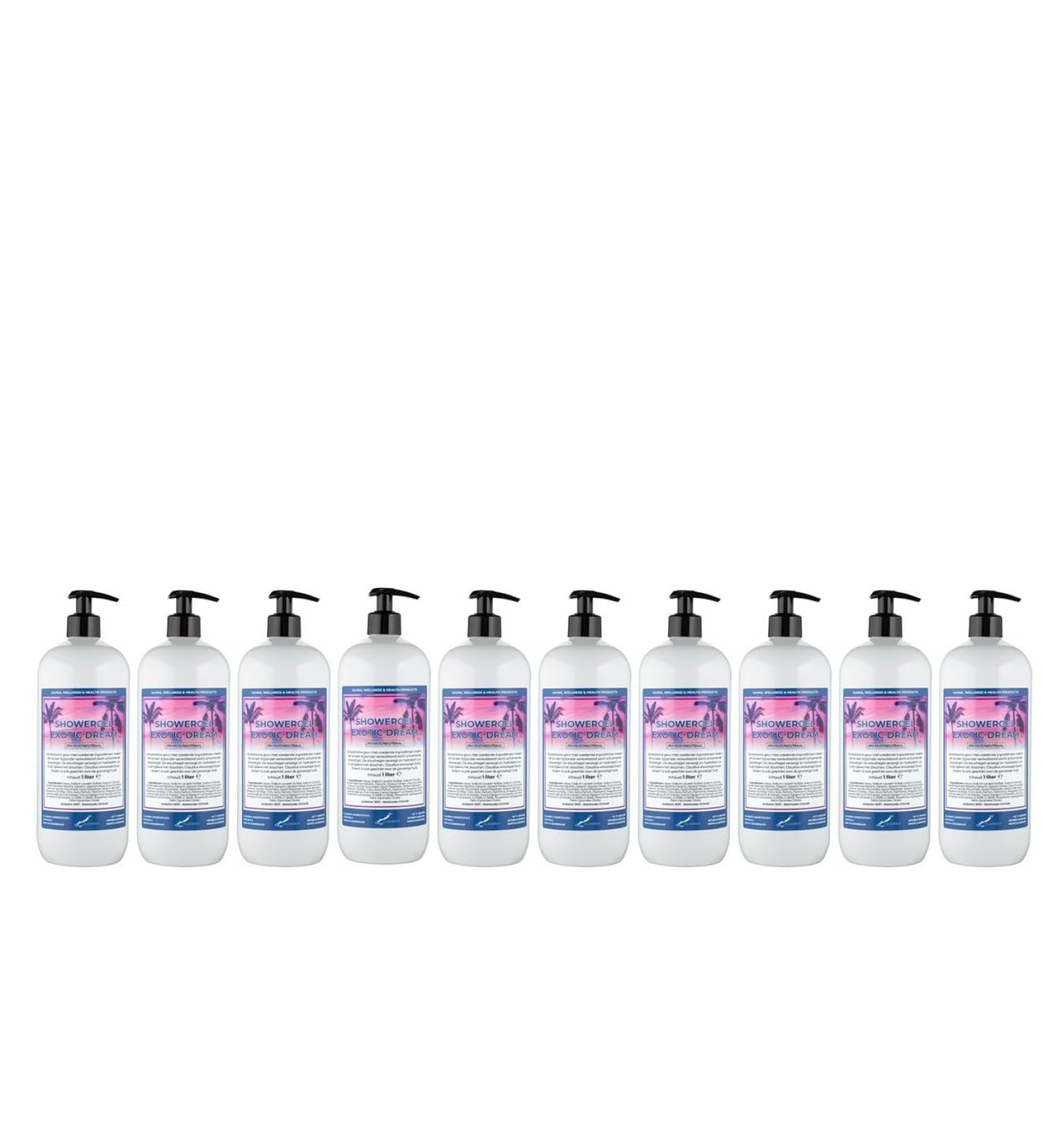 Claudius Showergel Exotic Dream 10 x 1 liter with 10 pumps white