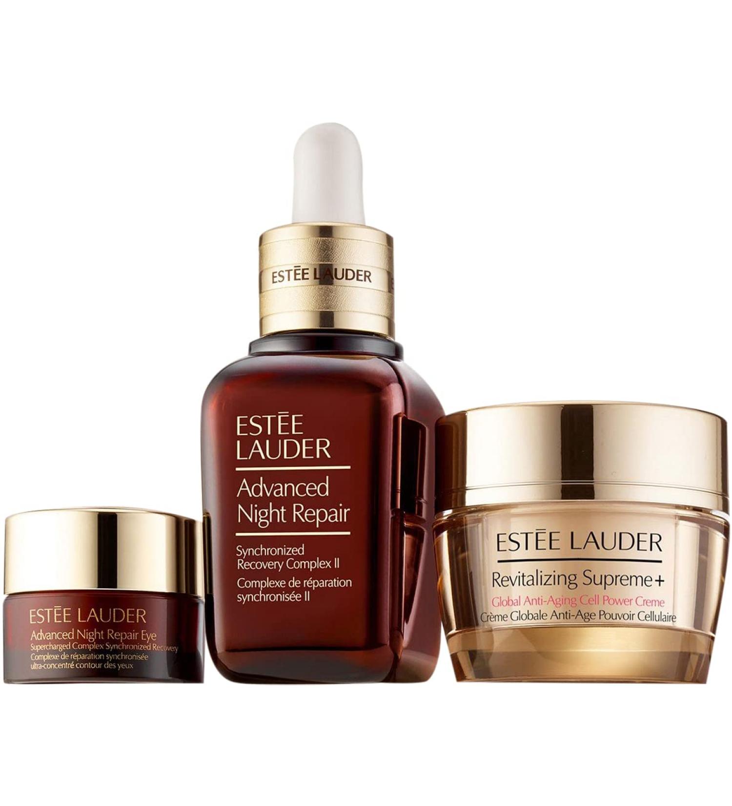 Estee Lauder Advanced Night Repair Synchronized Recovery Complex II  1 oz  Eye Supercharged Complex .17 oz. Revitalizing Supreme+ 0.5 oz  Set
