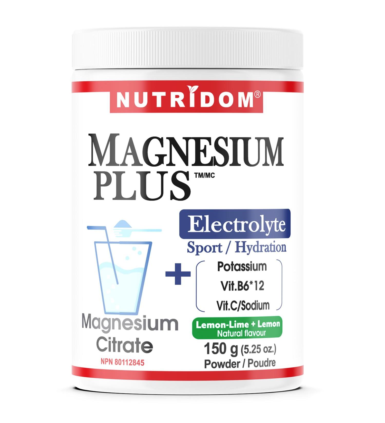 Buy Electrolyte Powder Mix - Magnesium Citrate Potassium Vitamins B6 & B12 Lemon-Lime Flavor - 150g (30 Servings) - International Shipping Available - Buy Online on GoSupps.com