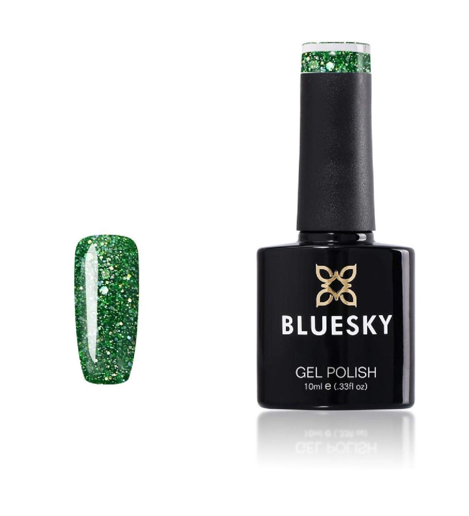 Bluesky Gel Nail Polish Juicy Apple Blz09 Green Chunky Glitter Long Lasting Chip Resistant 10 ml (Requires Drying Under UV LED Lamp) - Buy Online on GoSupps.com
