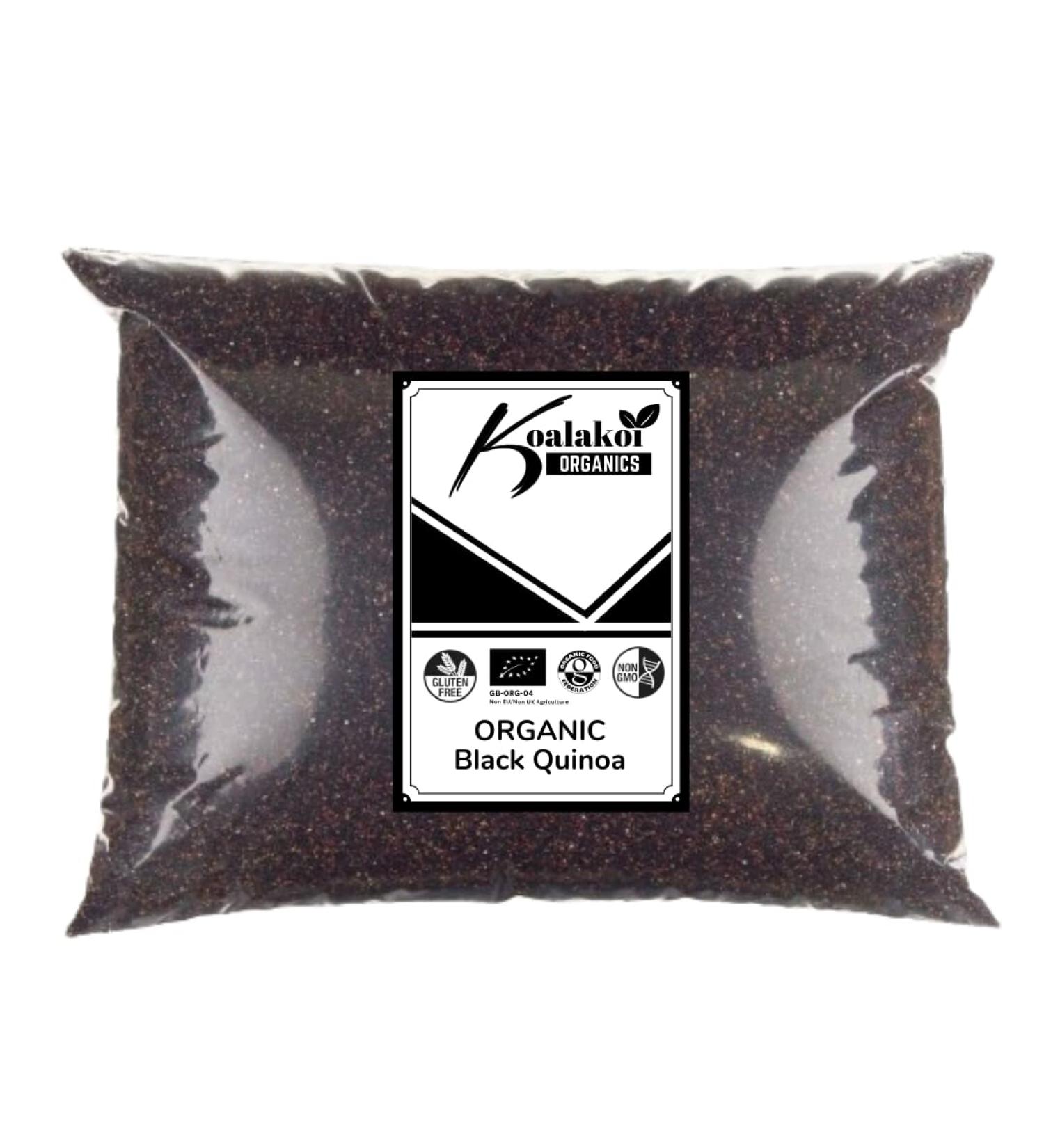Koalakoi ORGANIC Black Quinoa grain | easy to cook gluten free healthy super nutritious grain | Natural Source of Protein Vitamins and Antioxidants (1.8kg) - Buy Online on GoSupps.com