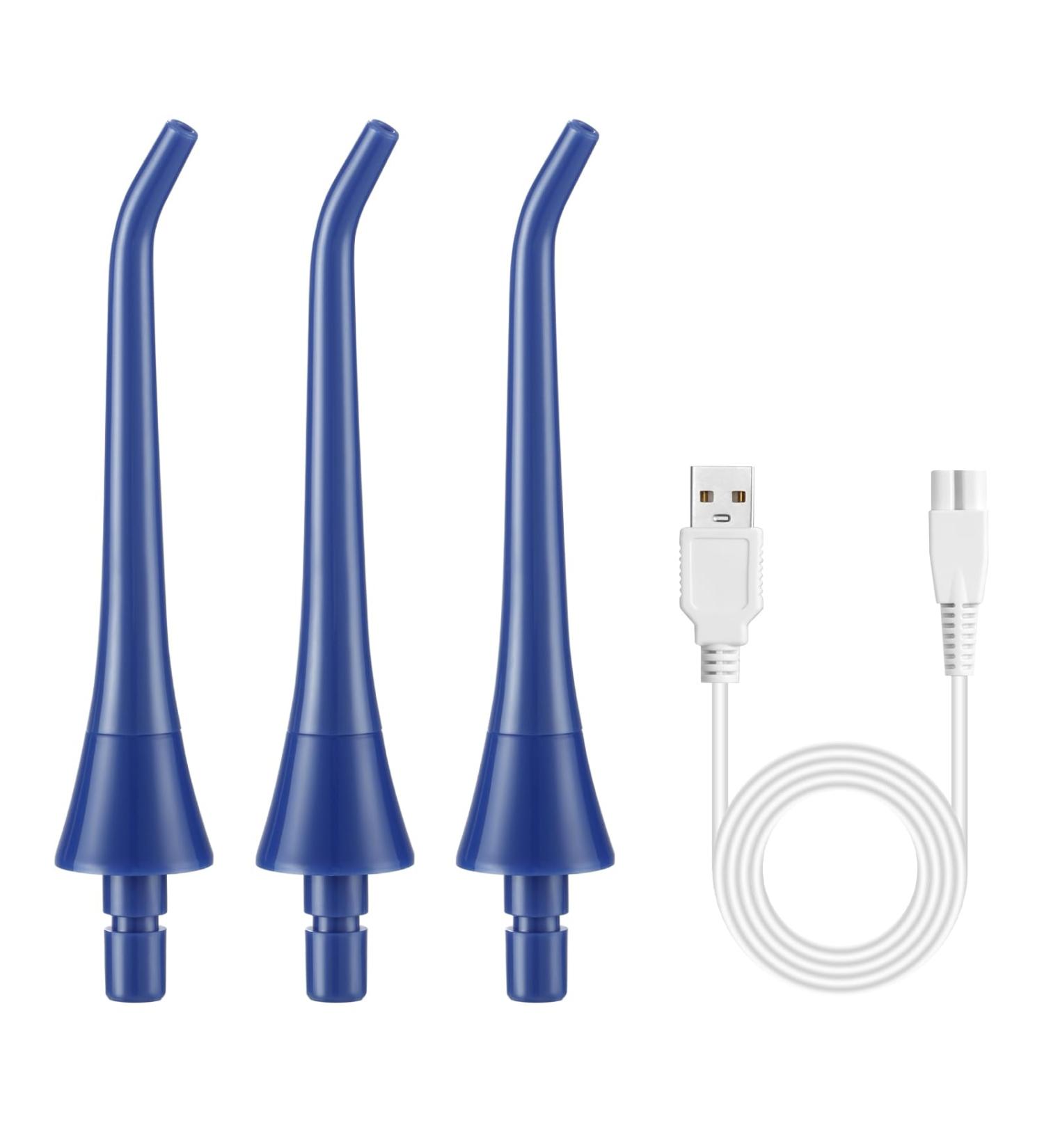 Water Jet Tips for Water Flossers | Standard Replacement Nozzles for Oral Irrigator (Blue) - Model TH2D4 | Teeth Cleaning Essential - Buy Online on GoSupps.com