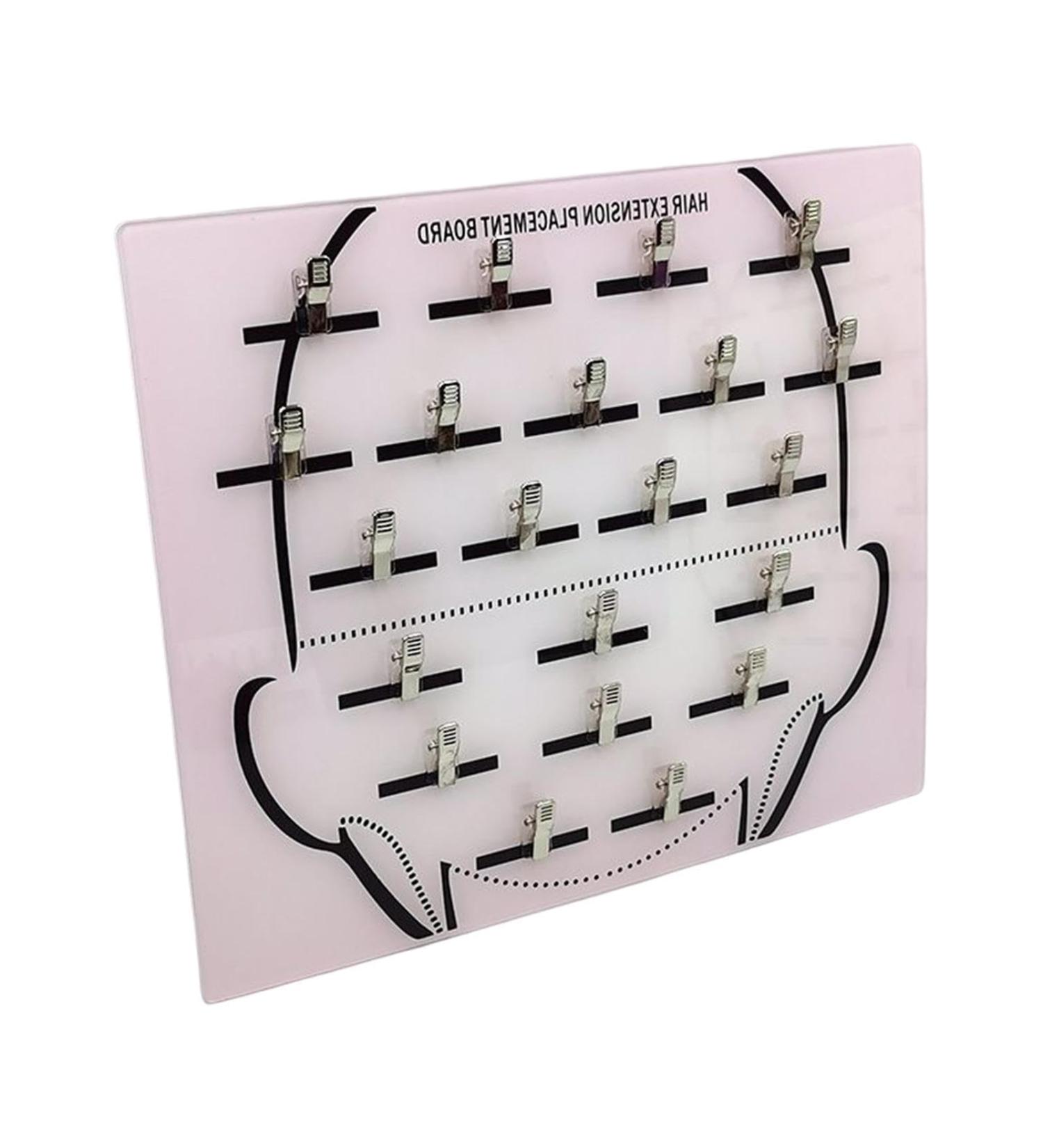Hair Extension Holder Hair Extension Board With Clip For Hairpieces Hair Separator Extension Board Wig Sectioning Display Grafting Plate Hair Hanger For Hairpieces Home And Salons Shop light pink - Buy Online on GoSupps.com