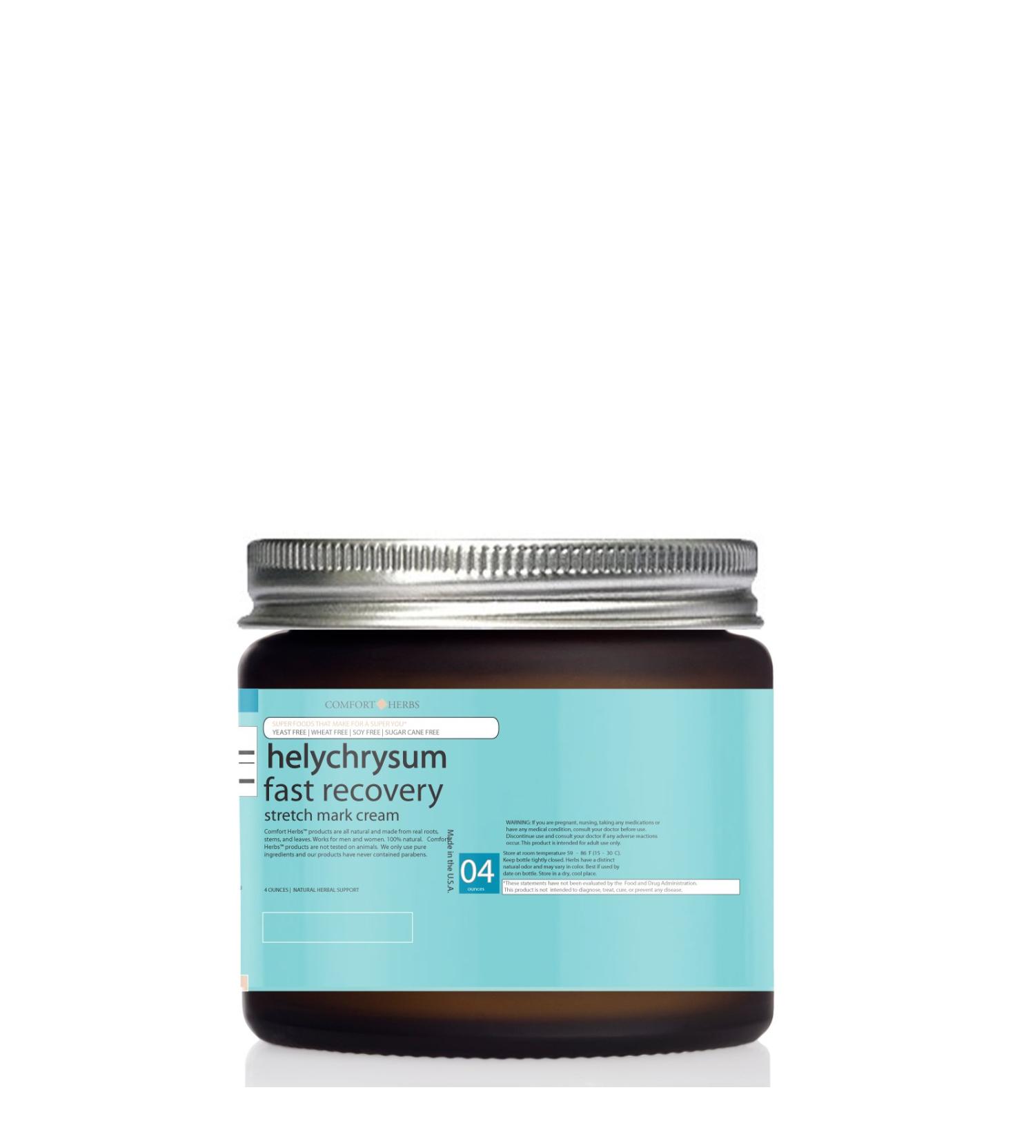 Helychrysum Stretch Mark Fast Recovery Cream (Reduce Discolorations Blend Lines Body Building Pregnancy)