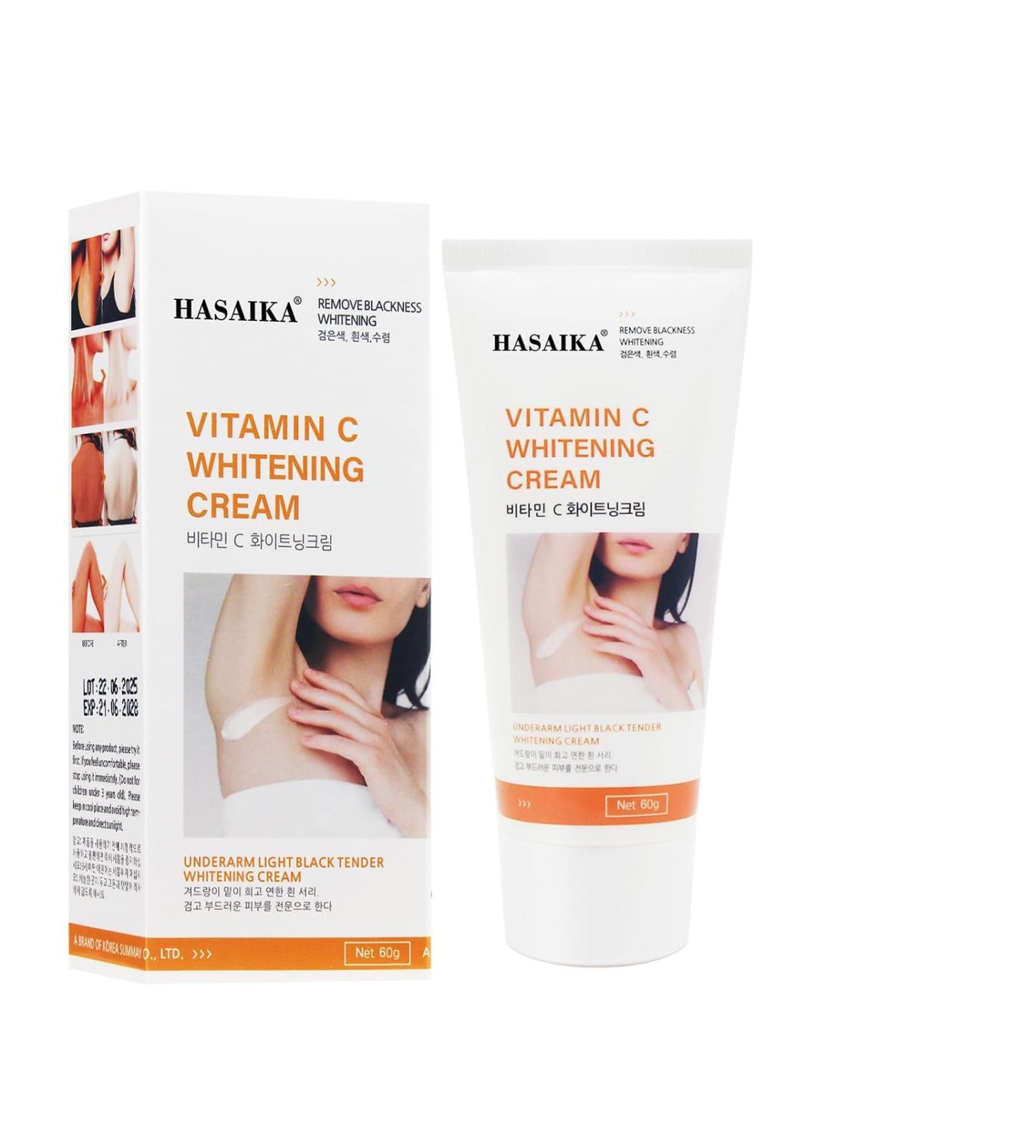 HASAIKA Underarm Whitening Cream whitening cream for the intimate area suitable for armpits knees elbows sensitive skin areas and intimate areas 60 g - Buy Online on GoSupps.com